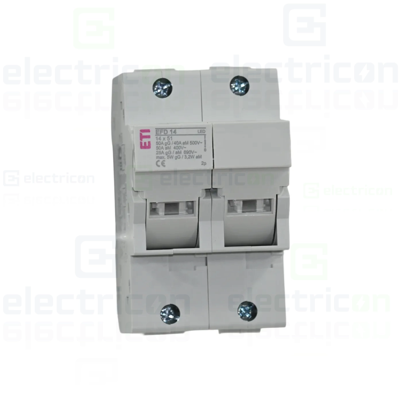 Separator fuzibil (soclu), pentru CH 14x51, maxim 50A, 1P+N, cu LED ,EFD 14 1p+N LED,  ETI, 002560012 [3]