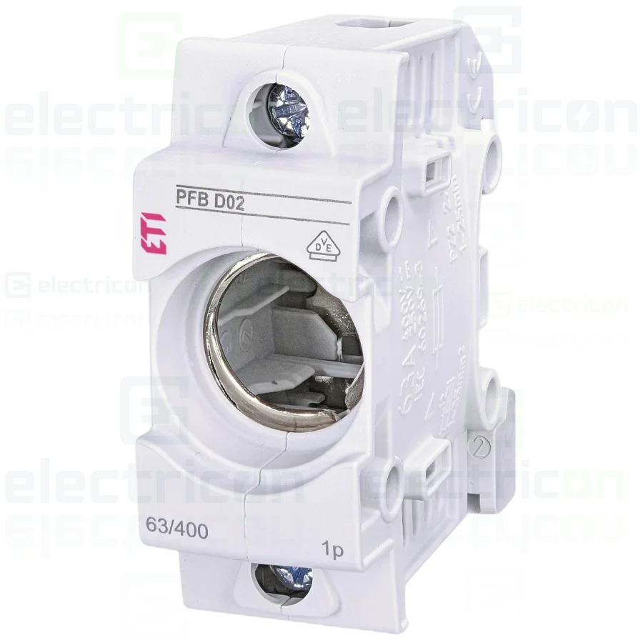 Separator fuzibil (soclu), pentru D02-E18, maxim 63A, 1P,PFB D02 1p,  ETI, 002510021 [1]