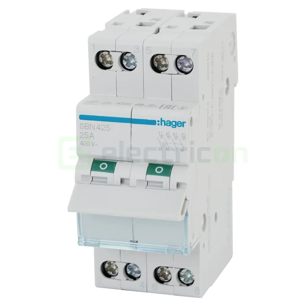 Separator sarcina, 4P, 25A, 400VAC, Hager, SBN425 [2]