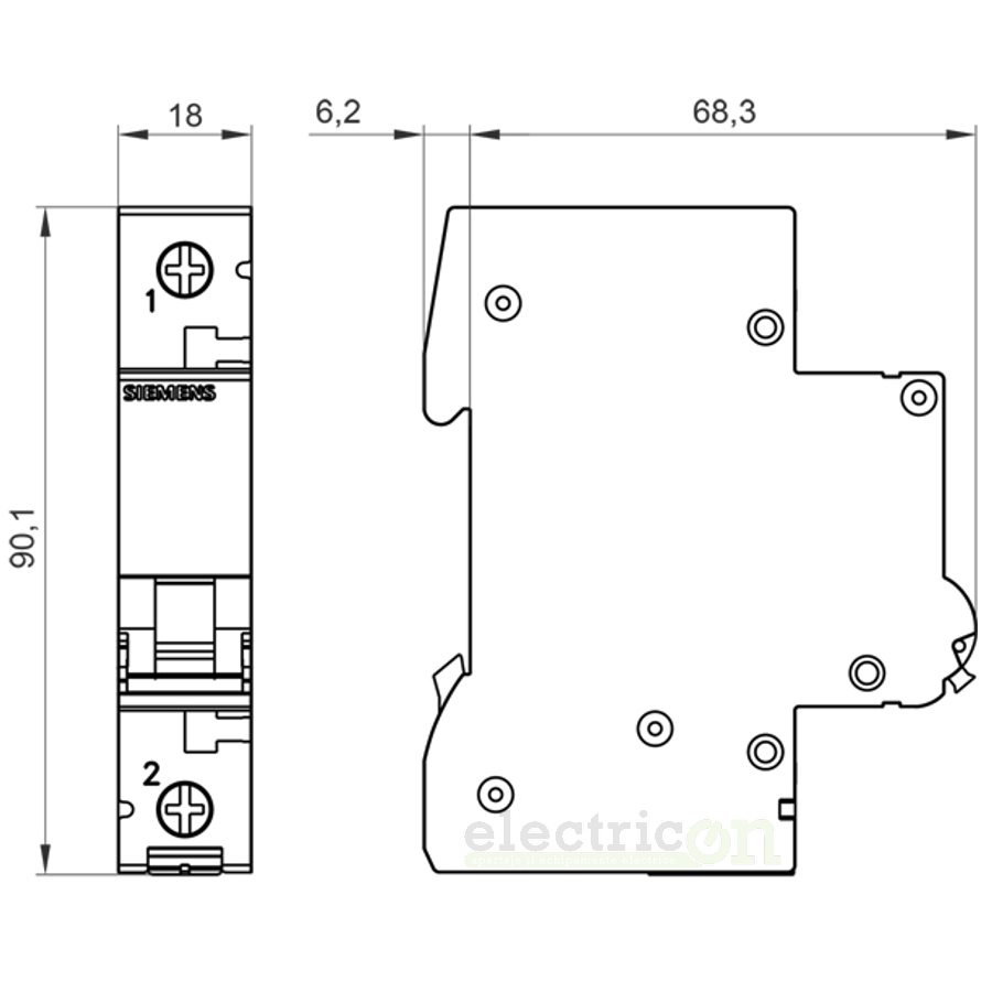 Intrerupator MCB B16A Siemens - 5SL6116-6 [2]