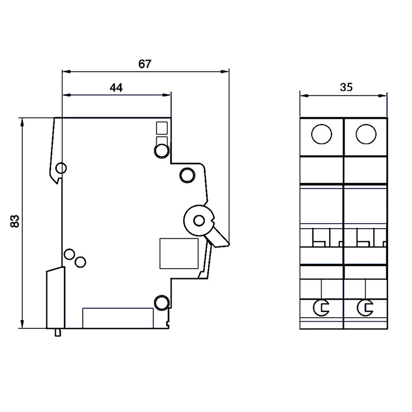 Disjunctor MCB C40A Hager - MCN240 [2]