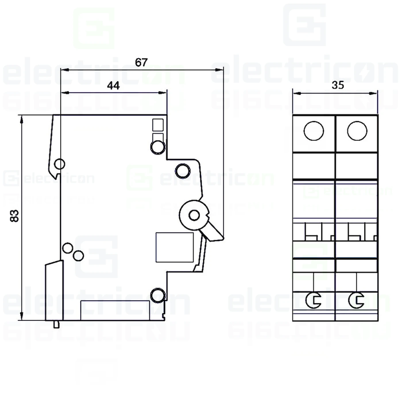 Intrerupator MCB C32A Hager - MCN232 [2]
