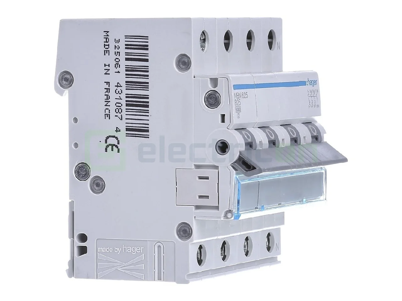 Disjunctor MCB Hager MBN625, 3P+N, curba B, 25A, 6kA [7]