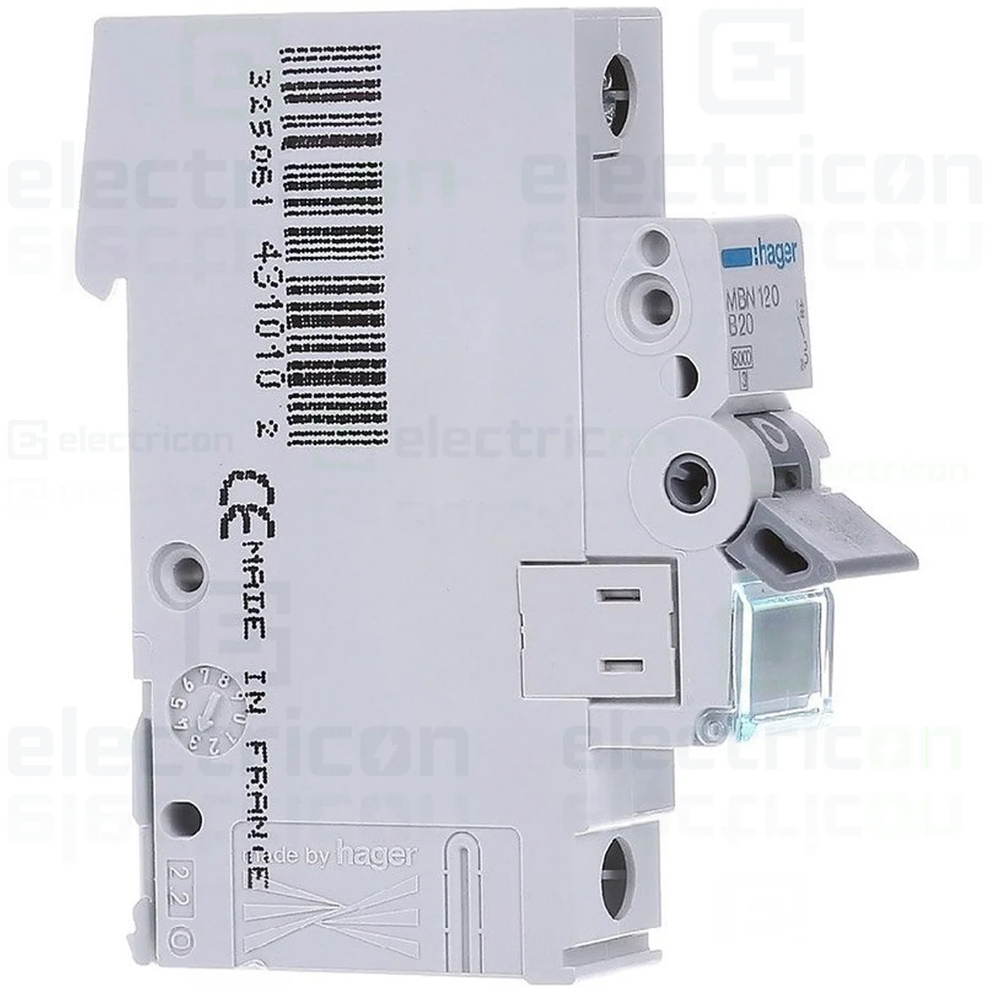 Disjunctor MCB curba C 20A 1P Hager MCN120 [4]