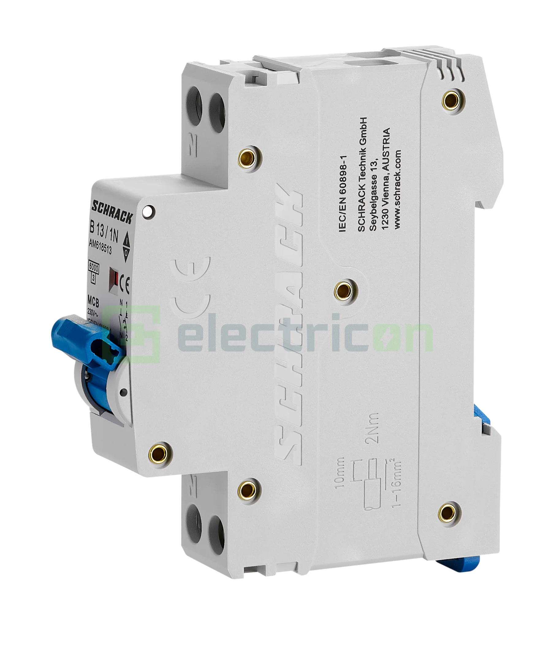 Siguranta Automata MCB Schrack Curba B 13 A 1P+N Cod AM618513 [4]