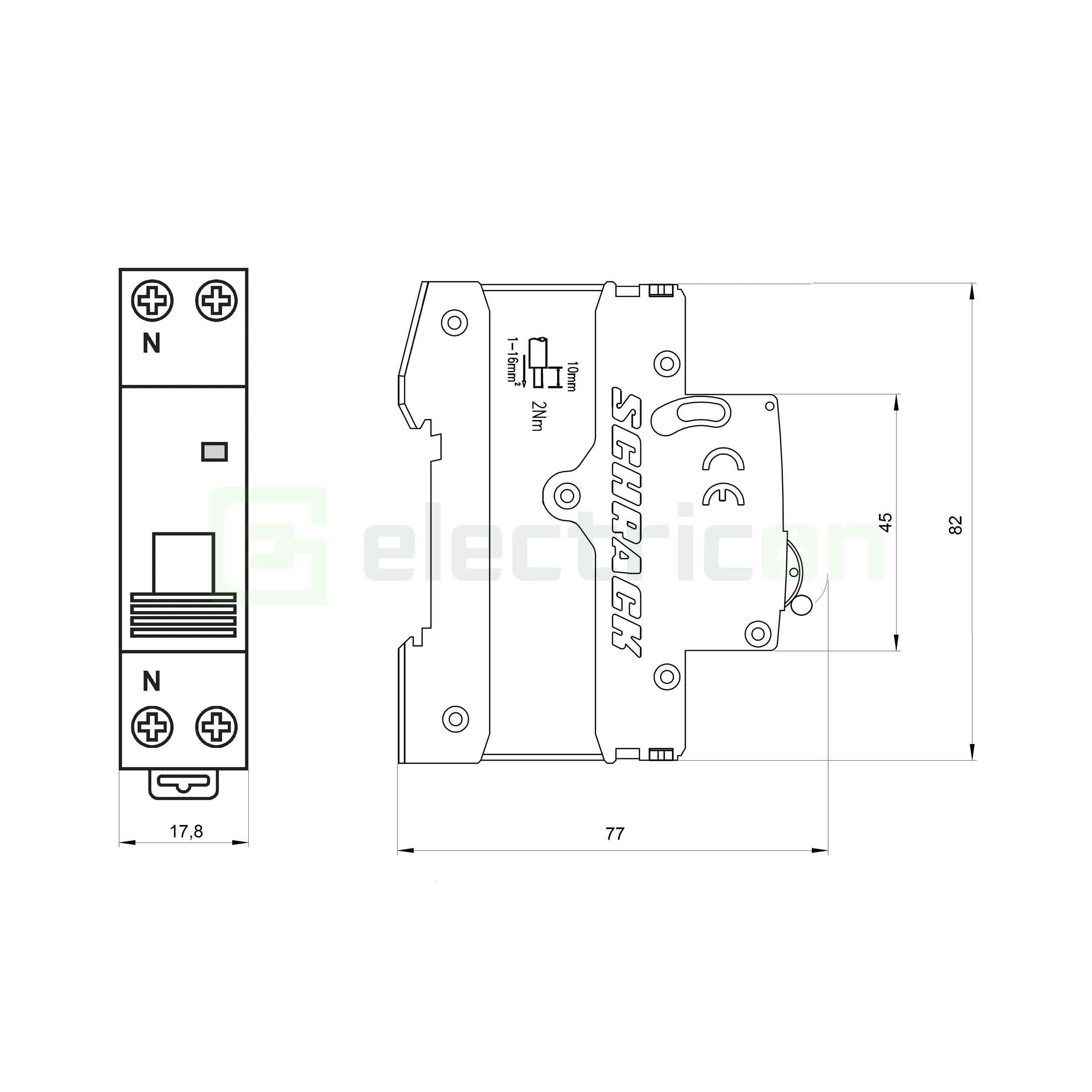 Siguranta Automata MCB Schrack Curba C 32 A 1P+N Cod AM617532 [10]