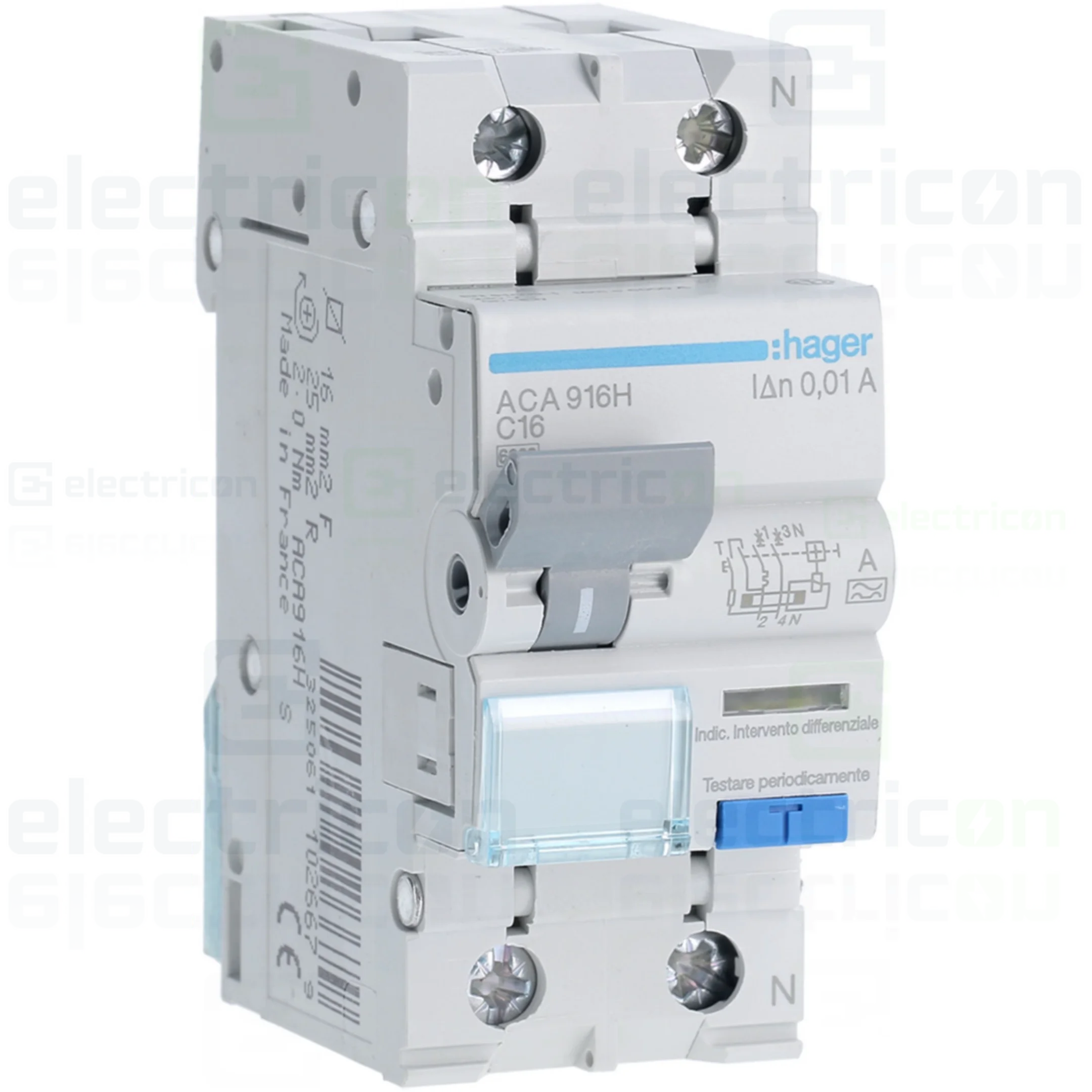 RCBO Hager ACA916H 1P+N tip A C16 10mA [1]