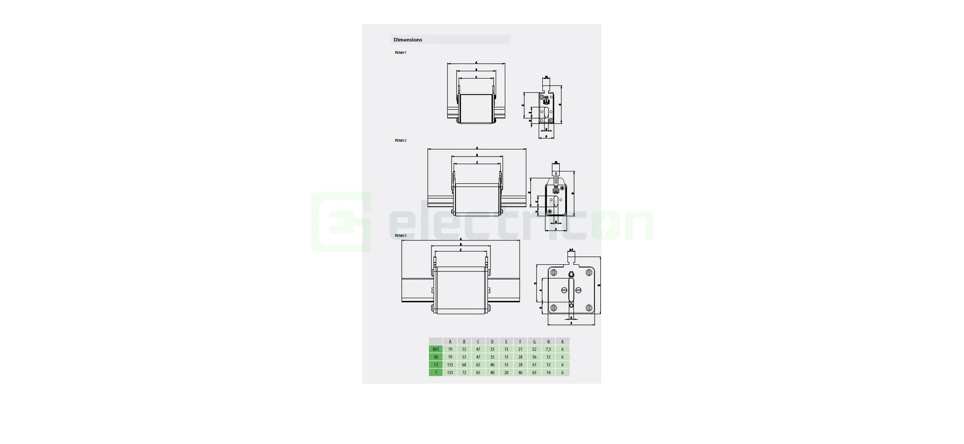 Siguranță fuzibilă ETI 004110084, MPR gr.00 gBat 160A 80V DC, cilindru NH 00 [4]