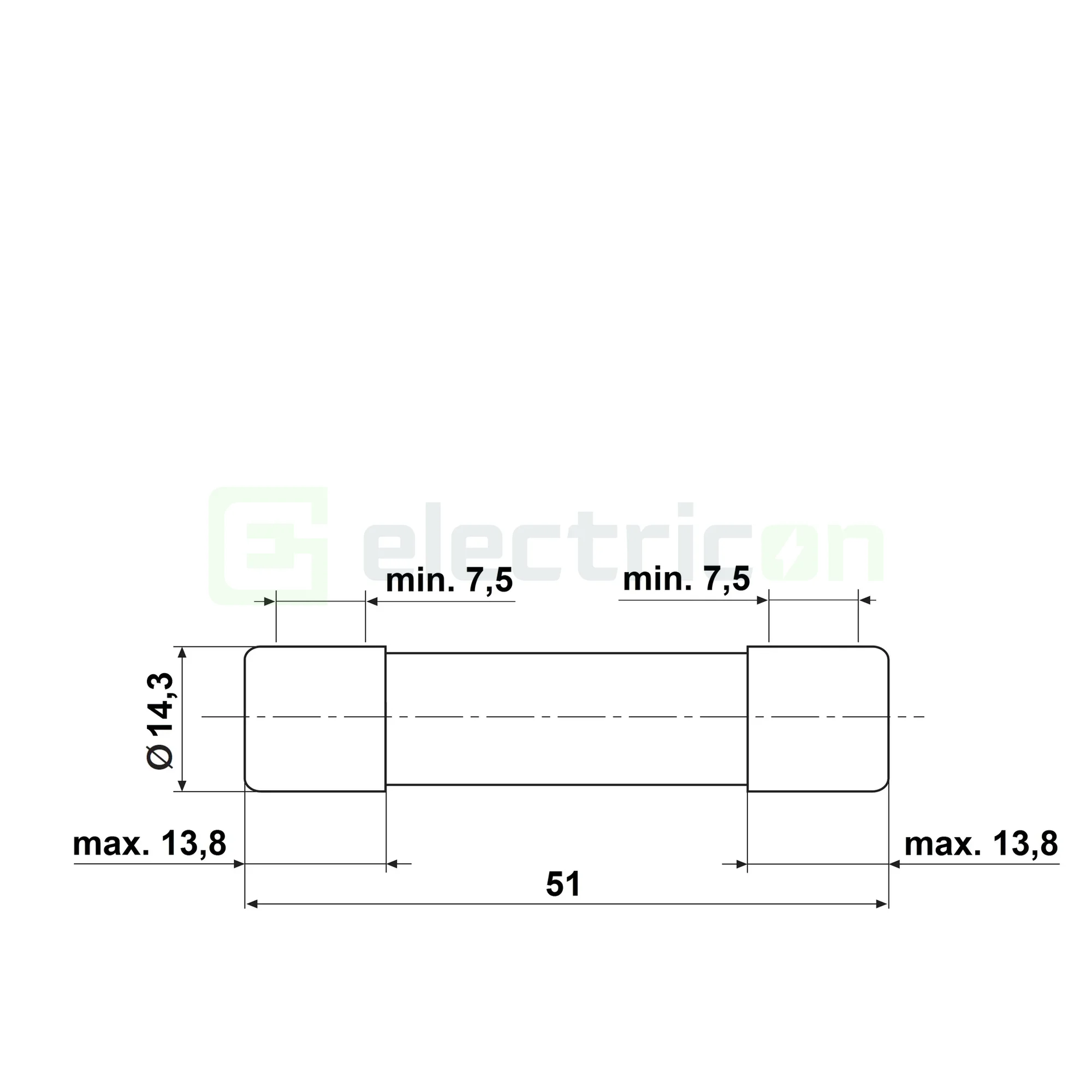 Sigurante fuzibile CH14x51, 40A, gG, 500V, Schrack, ISZ14040 [2]