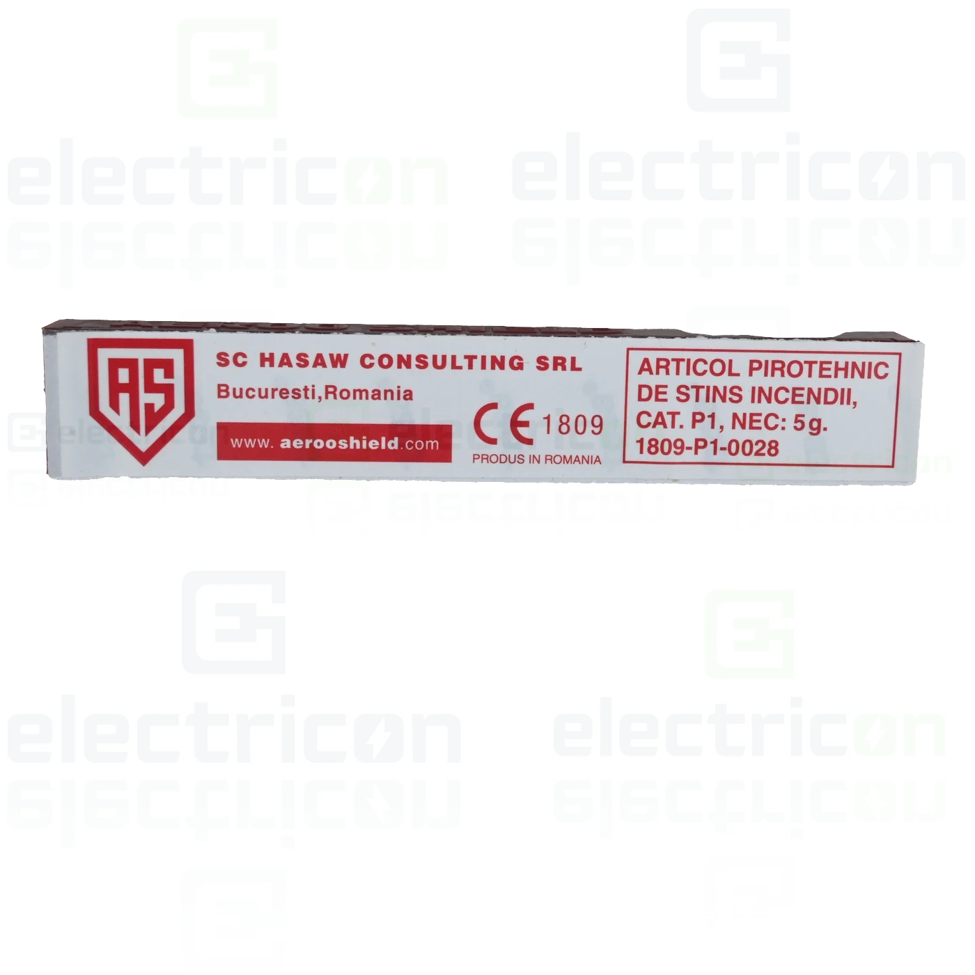 Pastila stingere incediu pentru tablouri electrice cu aerosoli , capacitatea de stingere 0.1 mc, pornire la contact cu flacara, Aeroo Shield 1, AS01 [7]