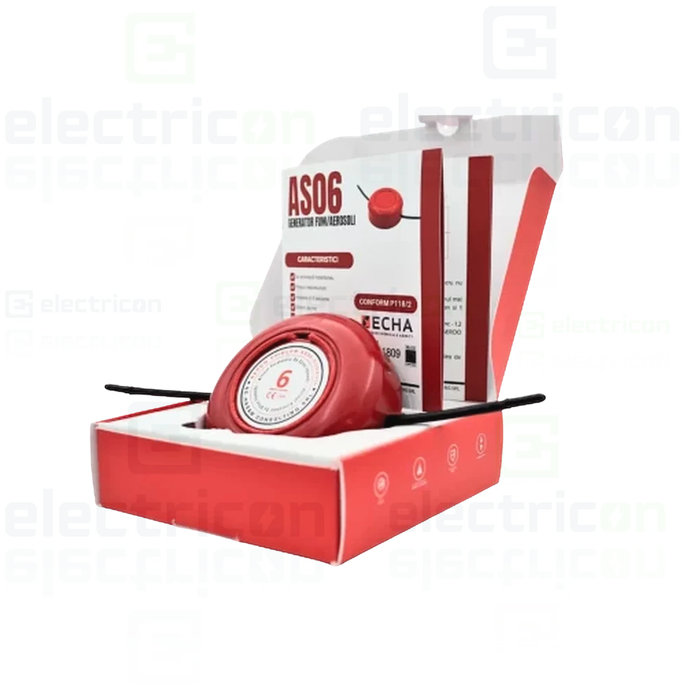 Pastila stingere incediu pentru tablou electric cu aerosoli , capacitatea de stingere 0.6 mc, pornire la contact cu flacara, Aeroo Shield 6, AS06 [5]