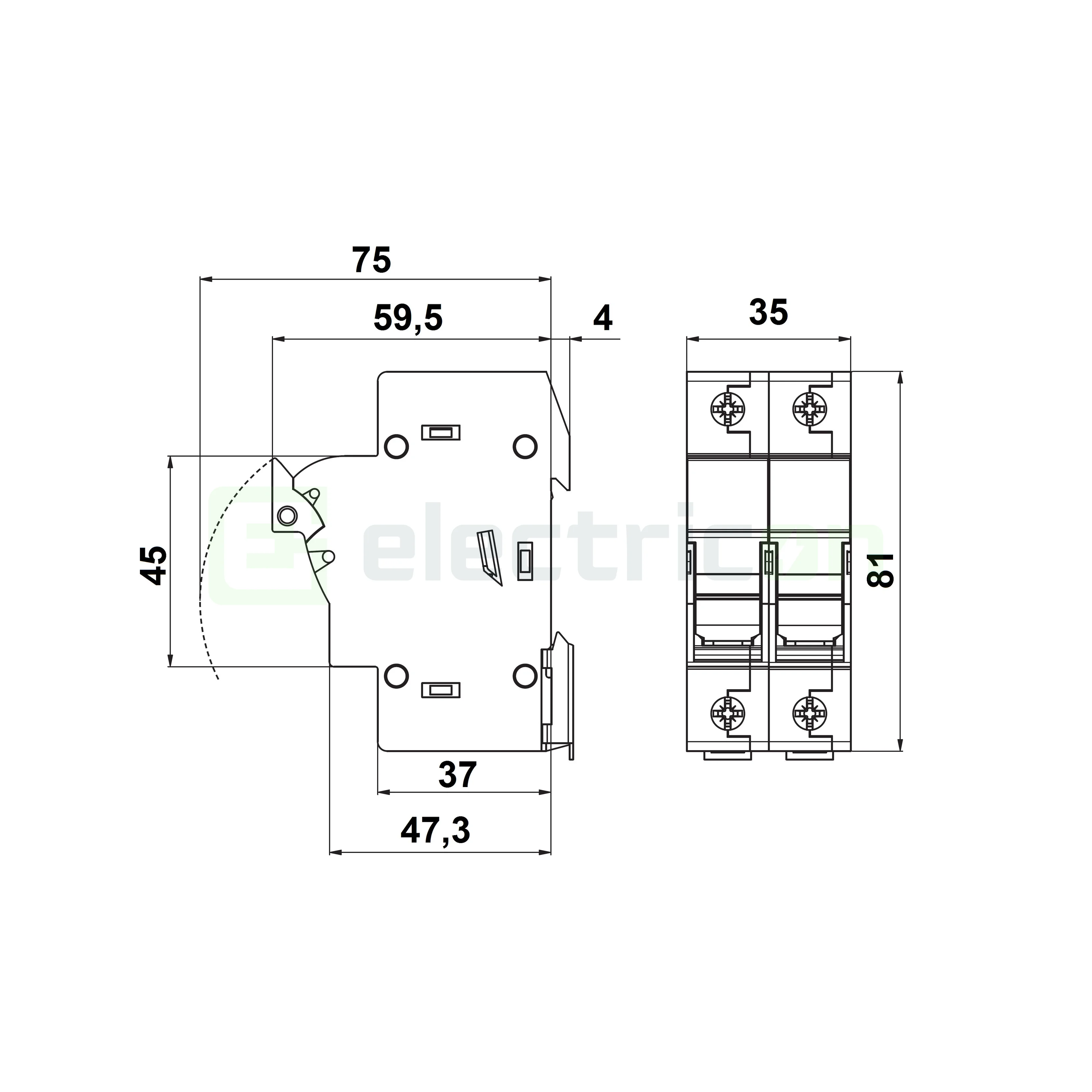 Soclu fuzibil CH 10x38 32A 1P+N Schrack IS506104-A [8]