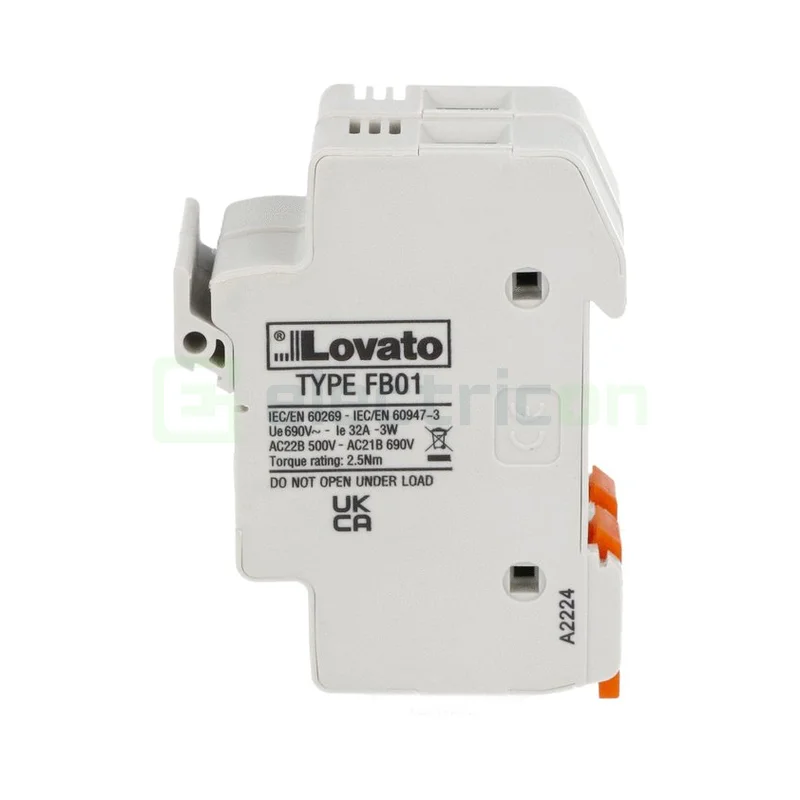 Separator fuzibil (soclu), pentru CH10x38, maxim 32A, 2P,  Lovato Electric, FB01B2P [5]