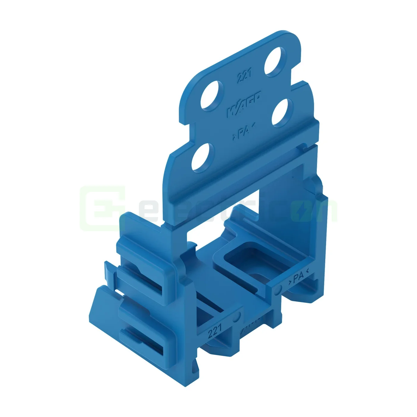 Suport de montare cu detensionare pentru conectori cu 10 fire,4mm,pentru montare cu surub albastru, Wago, 221-509/000-006 [3]