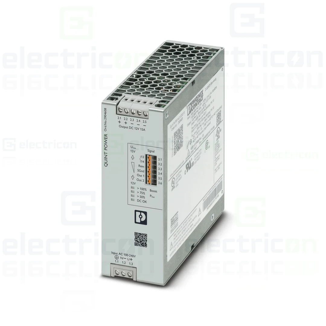 Sursa de alimentare pe șină DIN, 12V DC/ 15A , QUINT4-PS/1AC/12DC/15  , Phoenix Contact, 2904608 [1]