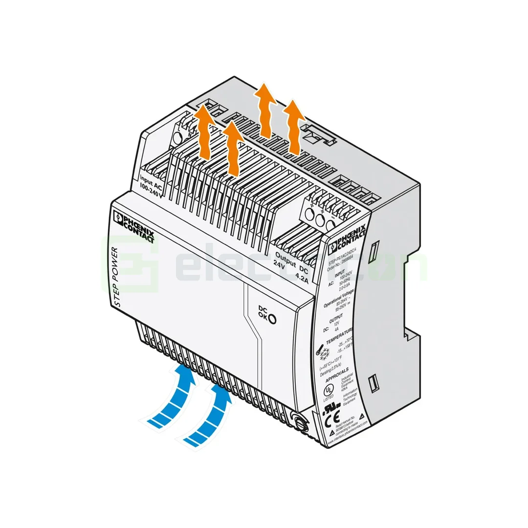 Sursa de alimentare pe șină DIN, 24V DC/ 4,2A , STEP-PS/ 1AC/24DC/4.2 , Phoenix Contact, 2868664 [5]