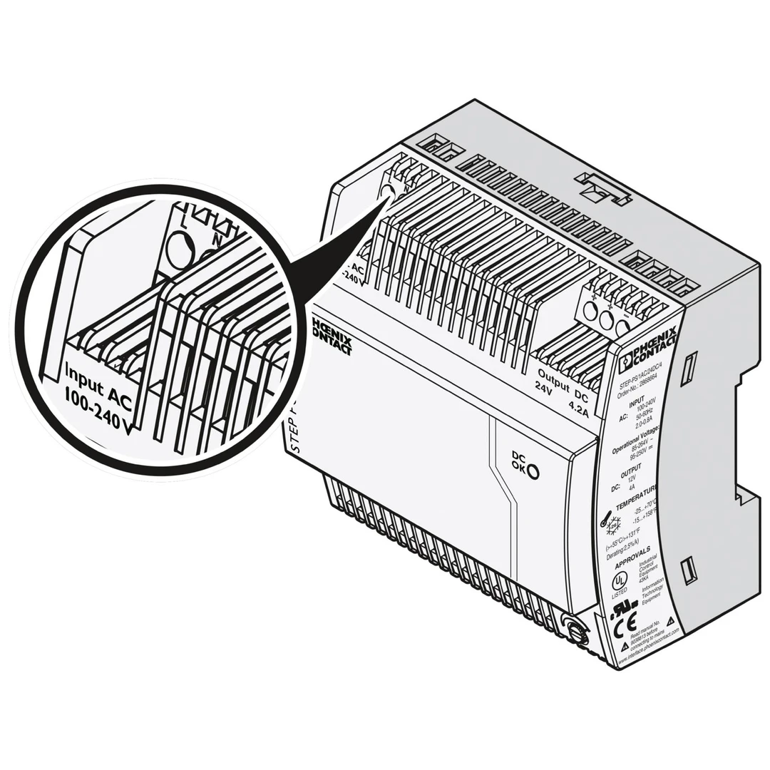 Sursa de alimentare pe șină DIN, 24V DC/ 4,2A , STEP-PS/ 1AC/24DC/4.2 , Phoenix Contact, 2868664 [6]
