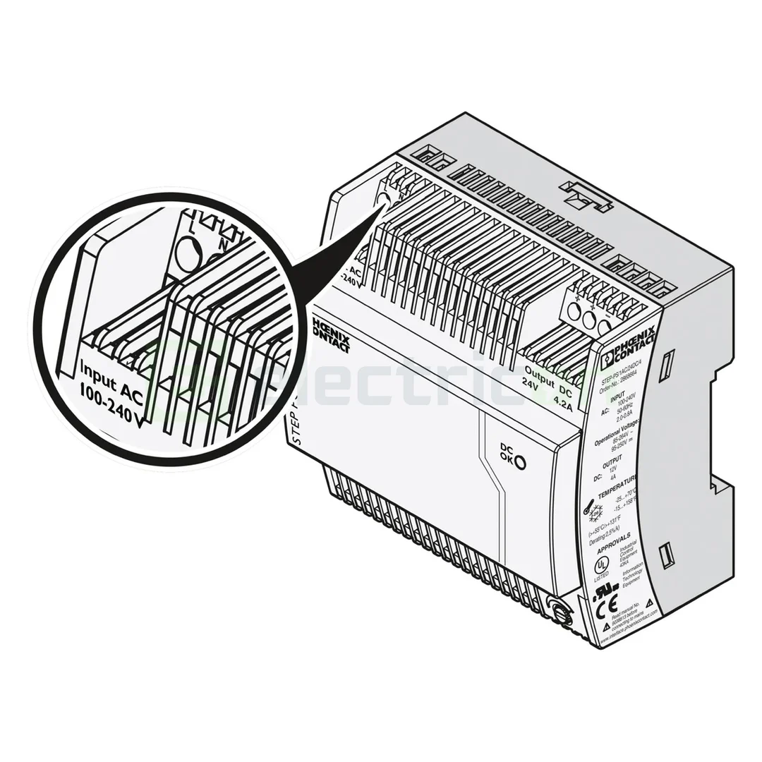 Sursa de alimentare pe șină DIN, 24V DC/ 4,2A , STEP-PS/ 1AC/24DC/4.2 , Phoenix Contact, 2868664 [6]