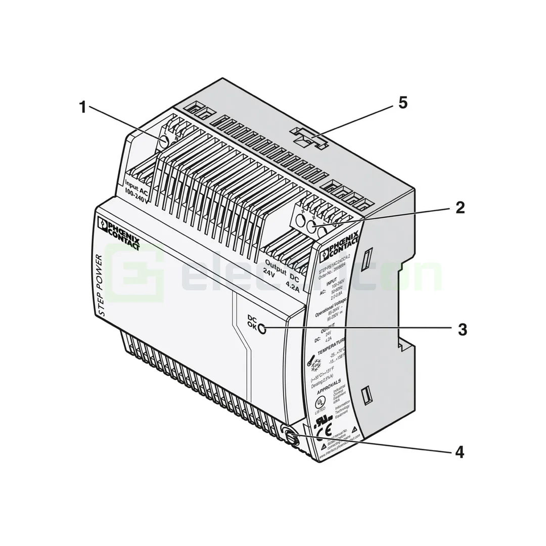 Sursa de alimentare pe șină DIN, 24V DC/ 4,2A , STEP-PS/ 1AC/24DC/4.2 , Phoenix Contact, 2868664 [4]