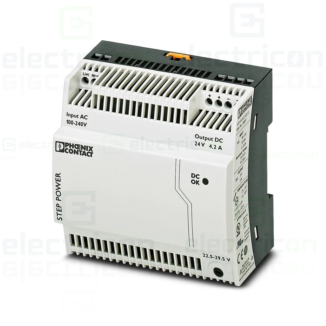 Sursa de alimentare pe șină DIN, 24V DC/ 4,2A , STEP-PS/ 1AC/24DC/4.2 , Phoenix Contact, 2868664 [1]