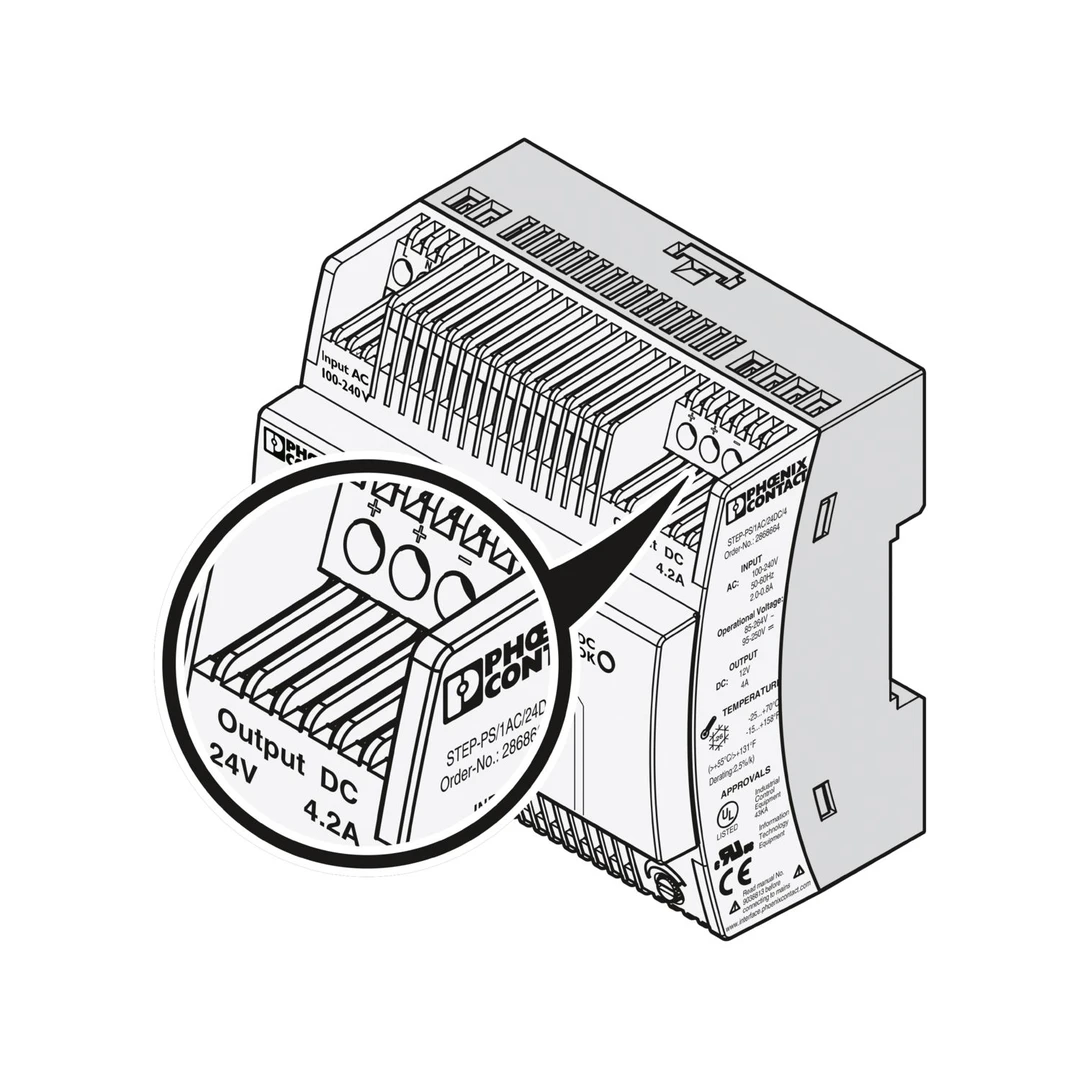 Sursa de alimentare pe șină DIN, 24V DC/ 4,2A , STEP-PS/ 1AC/24DC/4.2 , Phoenix Contact, 2868664 [3]