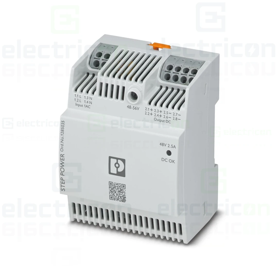 Sursa de alimentare pe șină DIN, 48V-56V DC/ 2.5A , 120W, STEP3-PS/1AC/48DC/2.5/PT, Phoenix Contact, 1285035 [1]