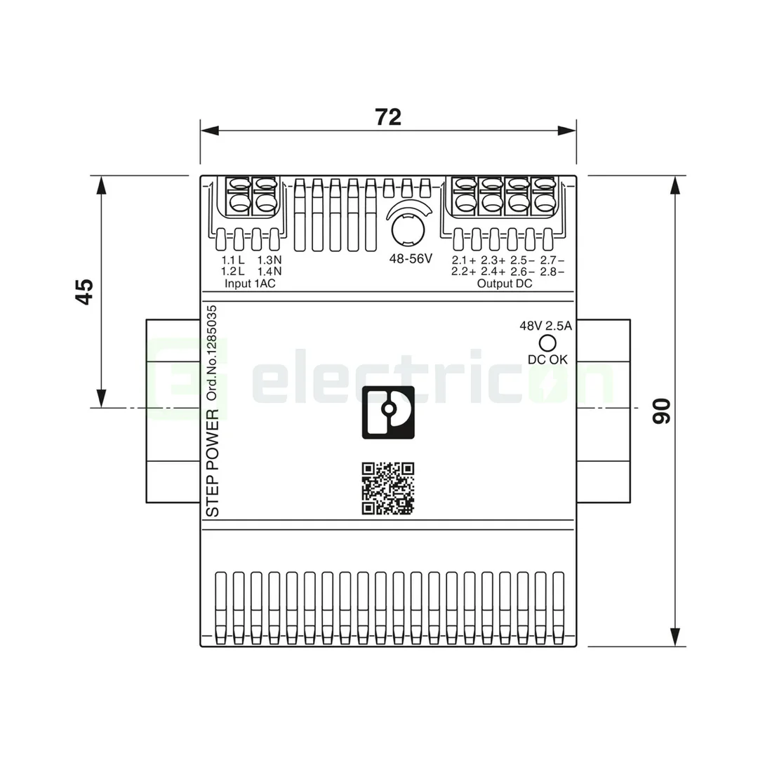 Sursa de alimentare pe șină DIN, 48V-56V DC/ 2.5A , 120W, STEP3-PS/1AC/48DC/2.5/PT, Phoenix Contact, 1285035 [7]