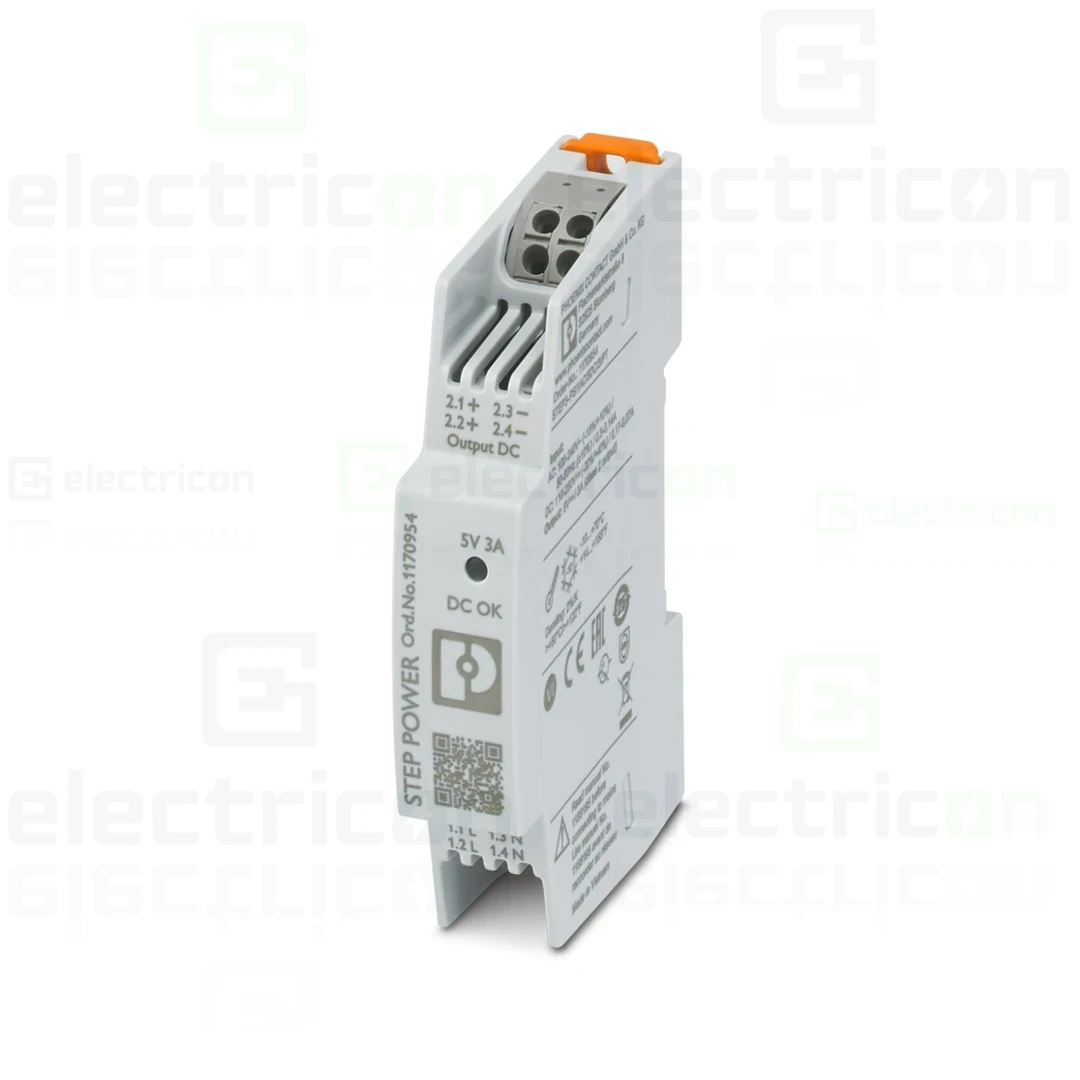 Sursa de alimentare pe șină DIN, 5V DC/ 3A , STEP3-PS/1AC/5DC/3/PT , Phoenix Contact, 1170954 [1]