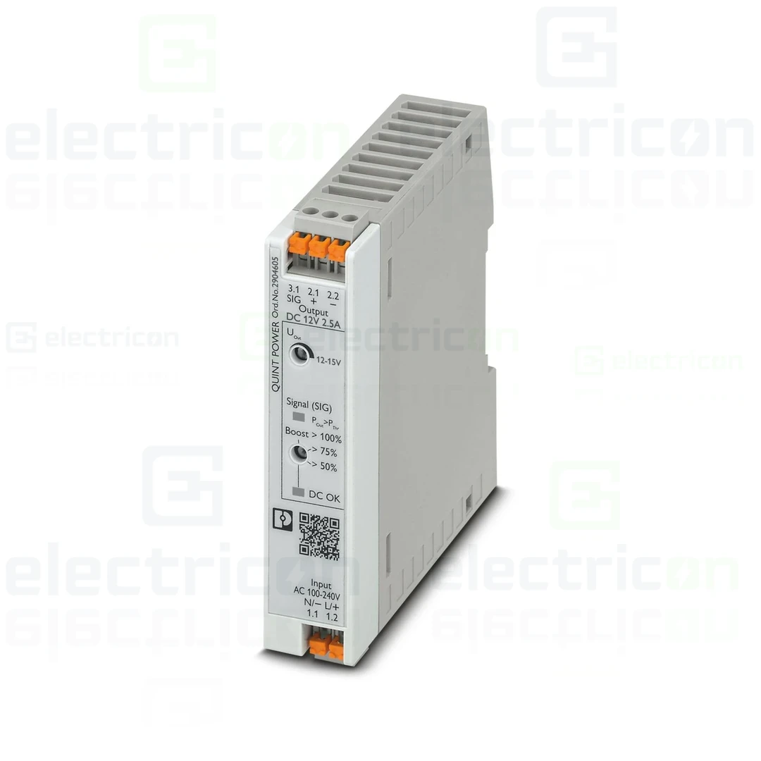 Sursa de alimentare pe șină DIN, monofazic 12V DC/ 2,5A , QUINT4-PS/1AC/12DC/2.5/PT , Phoenix Contact, 2904605 [1]