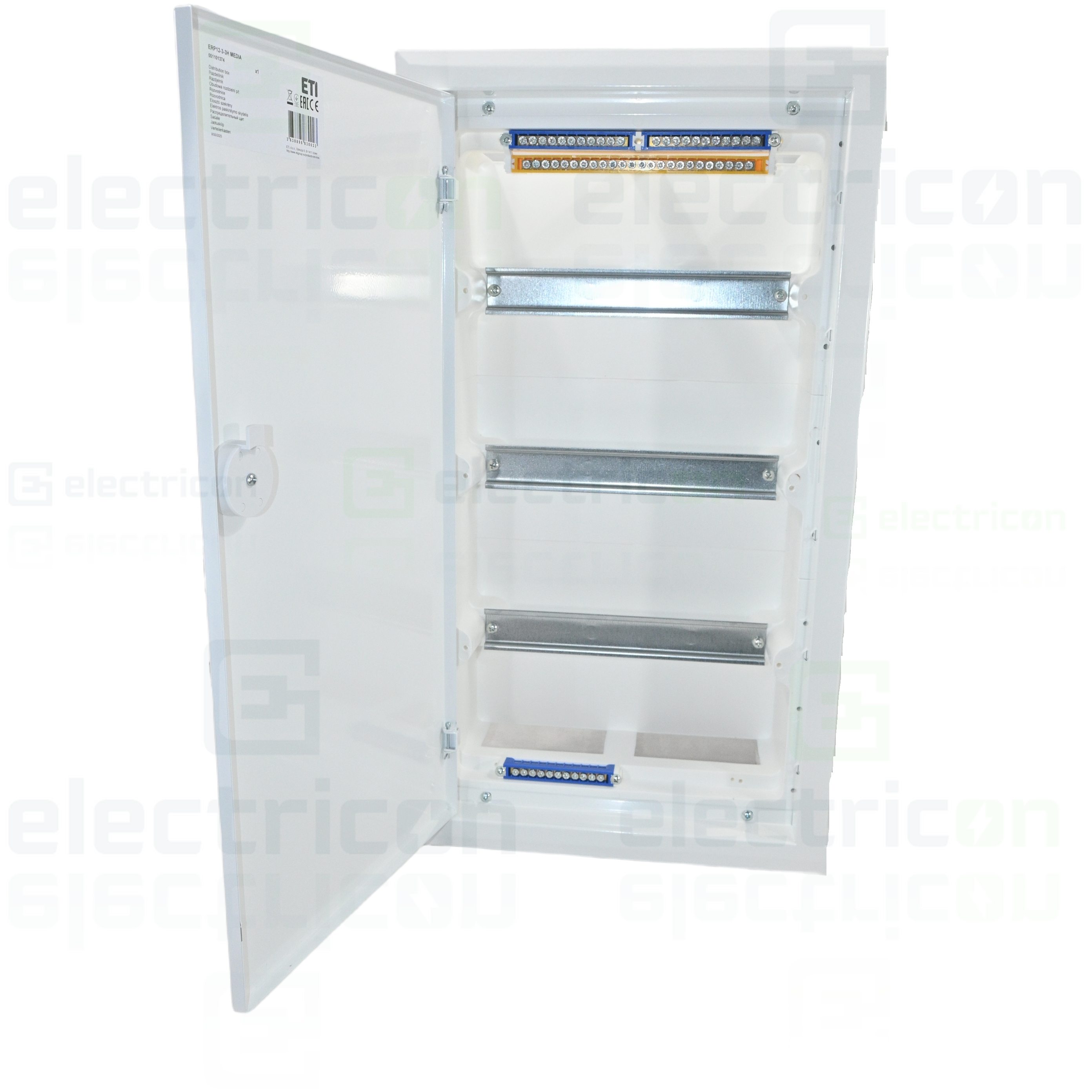 Tablou combo (hibrid), incastrat,72 module, (36 module curent +36 module multimedia), IP40, ERP 12-3-3H MEDIA, ETI, 001101374 [8]