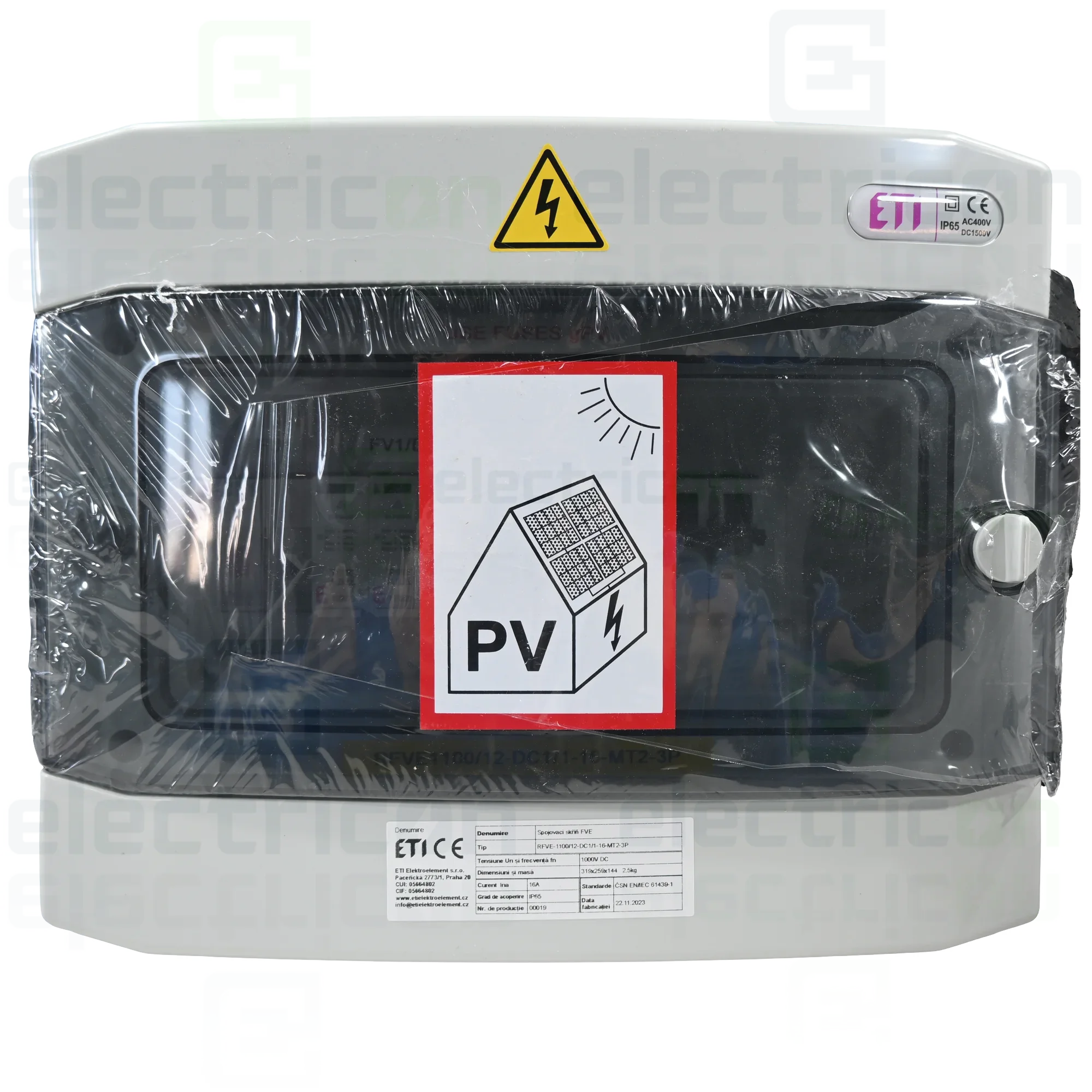 Tablou distributie PV 1100/12-DC1/1-16-MT2-3C25, cu 1 string, ETI, 001107097 [1]