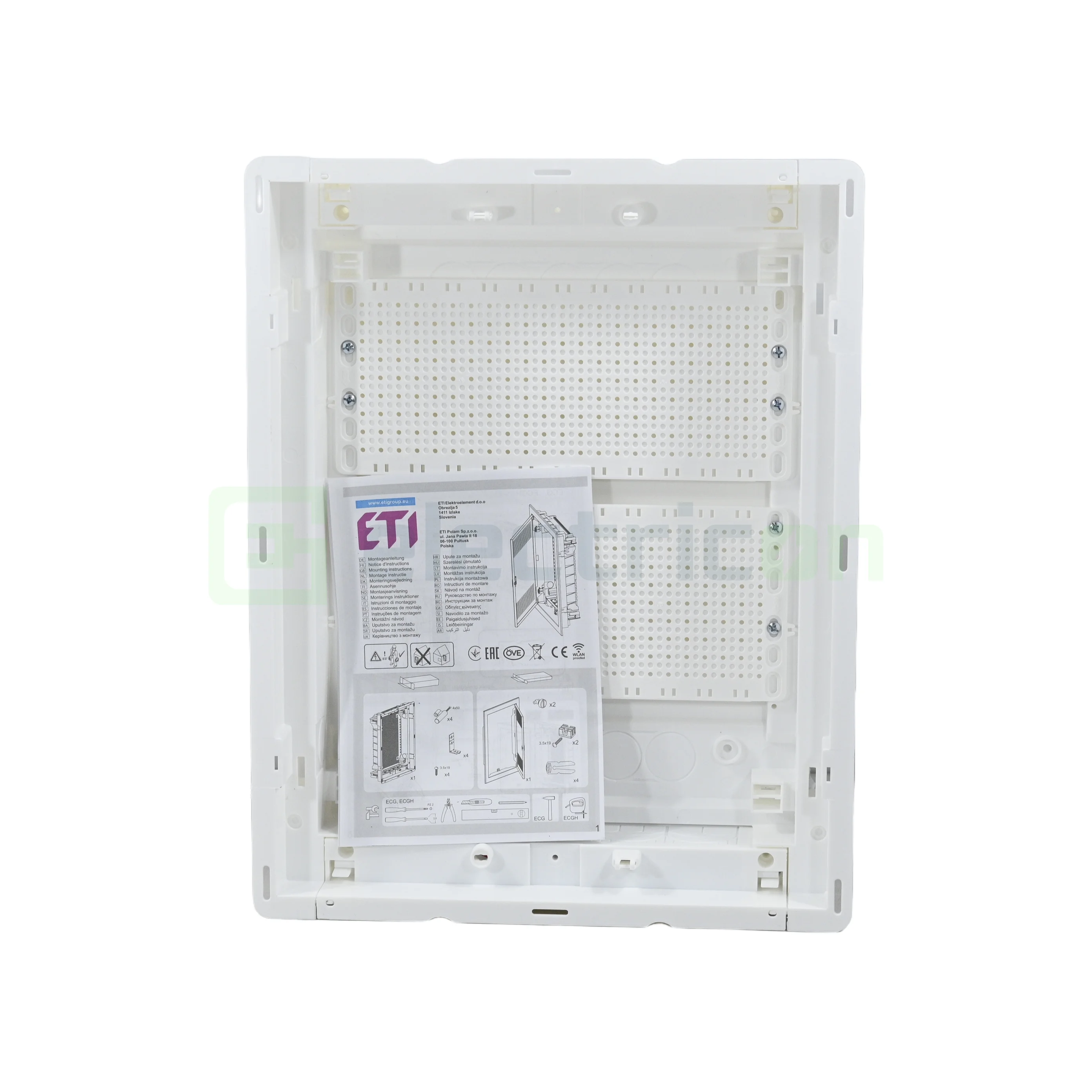Tablou multimedia, încastrat, 28 module (2x14), ușă albă, IP30, ECG28MEDIAPO, ETI, 001101190 [3]