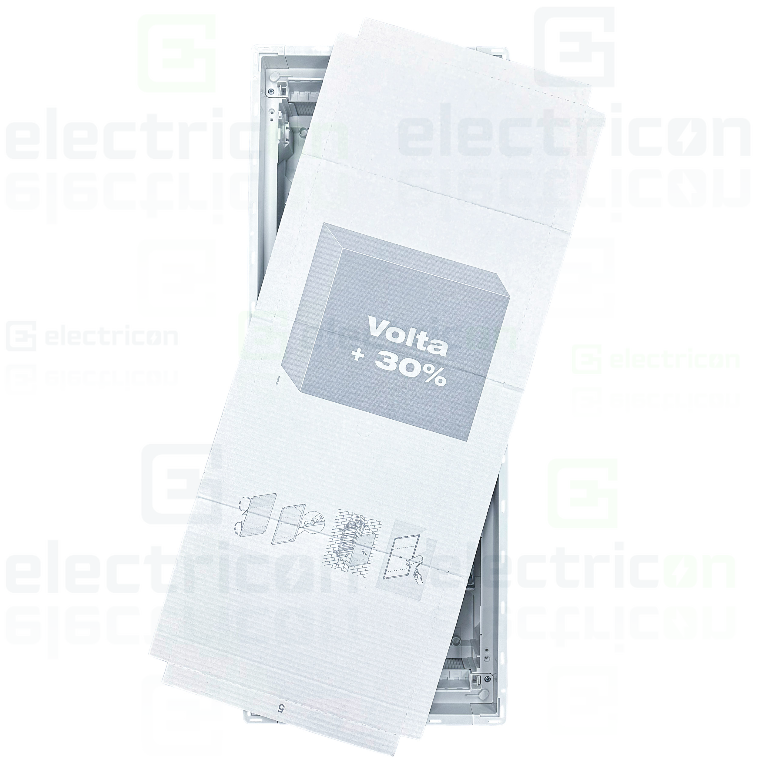 Tablou multimedia, incastrat ,60 module (5x12), ușă albă, IP30, Hager, Volta, VU60NW [5]