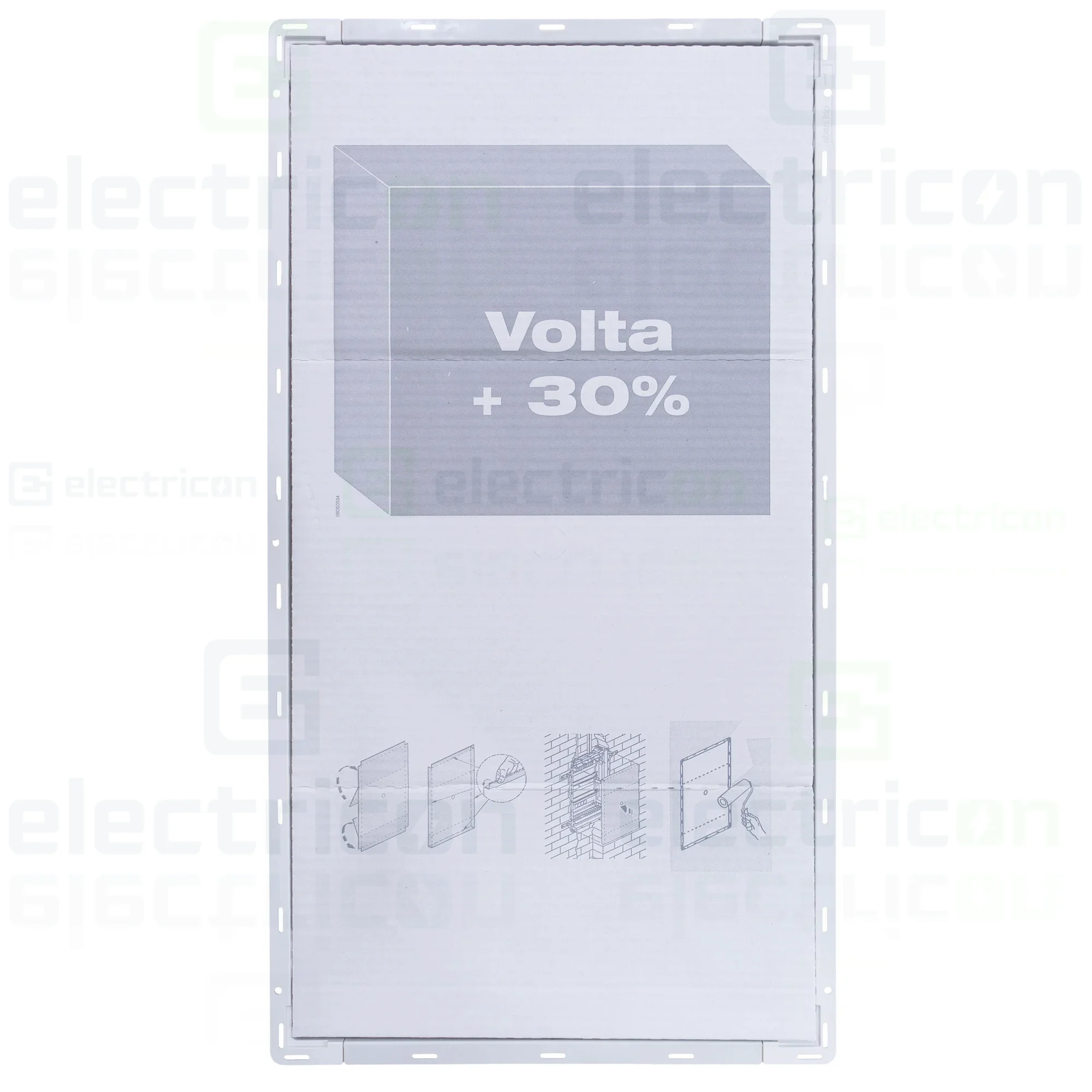 Tablou multimedia metalic, incastrat, 36 module (3x12), ușă albă, Volta, Hager, VU36NW [9]