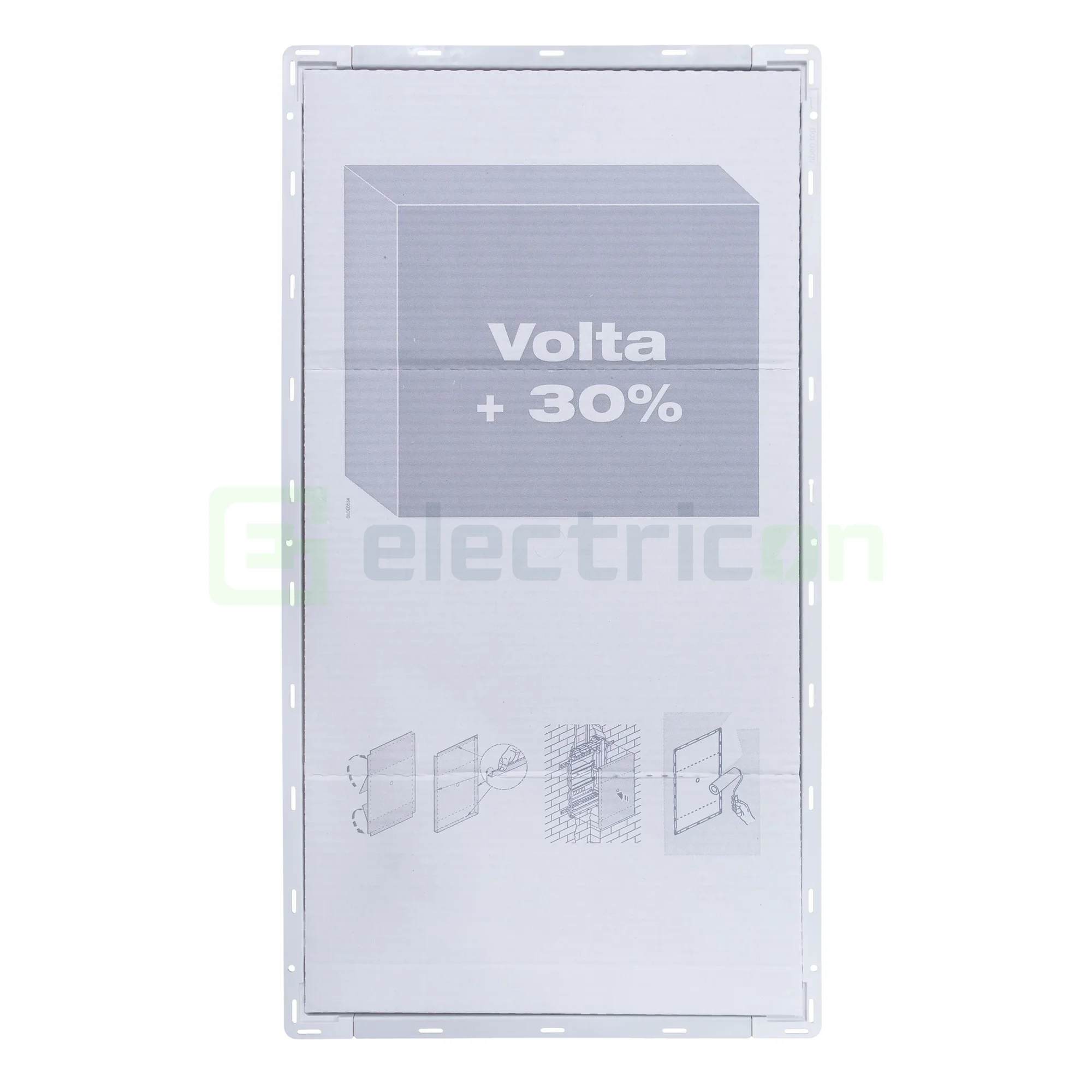 Tablou multimedia metalic, incastrat, 36 module (3x12), ușă albă, Volta, Hager, VU36NW [3]