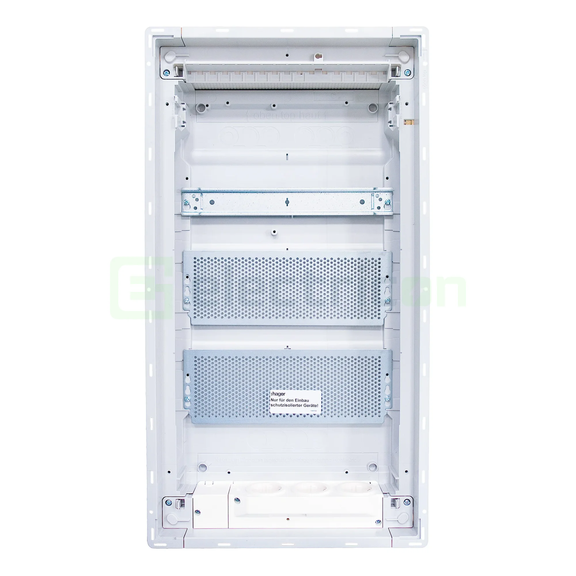 Tablou multimedia metalic, incastrat, 36 module (3x12), ușă albă, Volta, Hager, VU36NW [5]