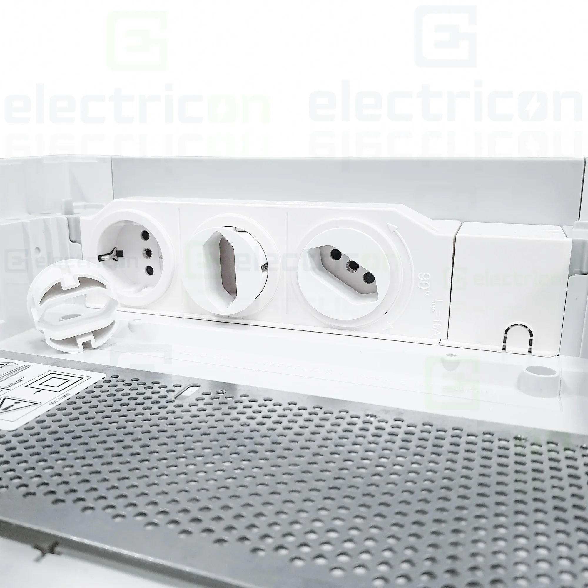 Tablou multimedia metalic, incastrat, 36 module (3x12), ușă albă, Volta, Hager, VU36NW [10]