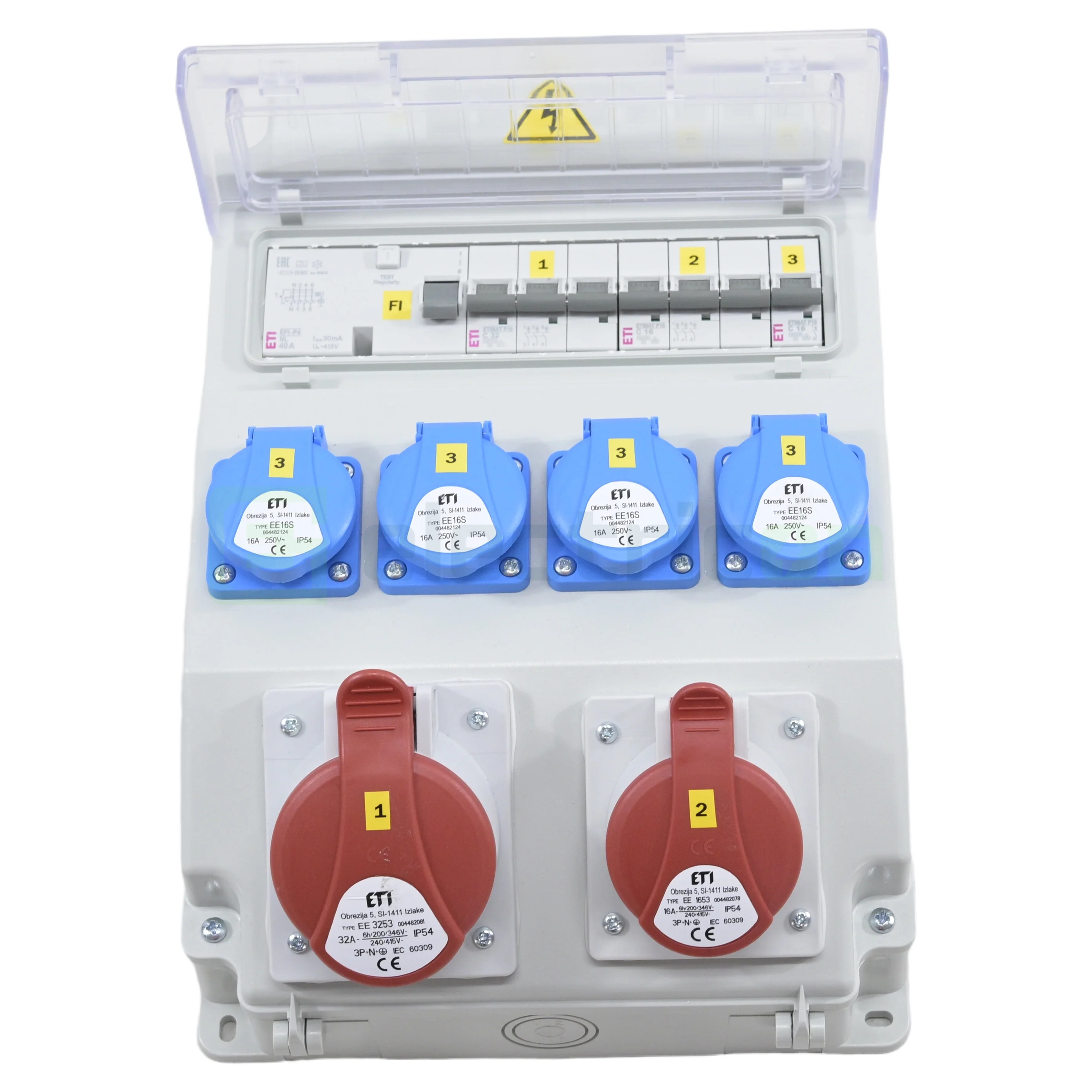 Tablou Șantier Trifazic 4xSchuko + 2xCEE IP54 ETI 001105262 [2]