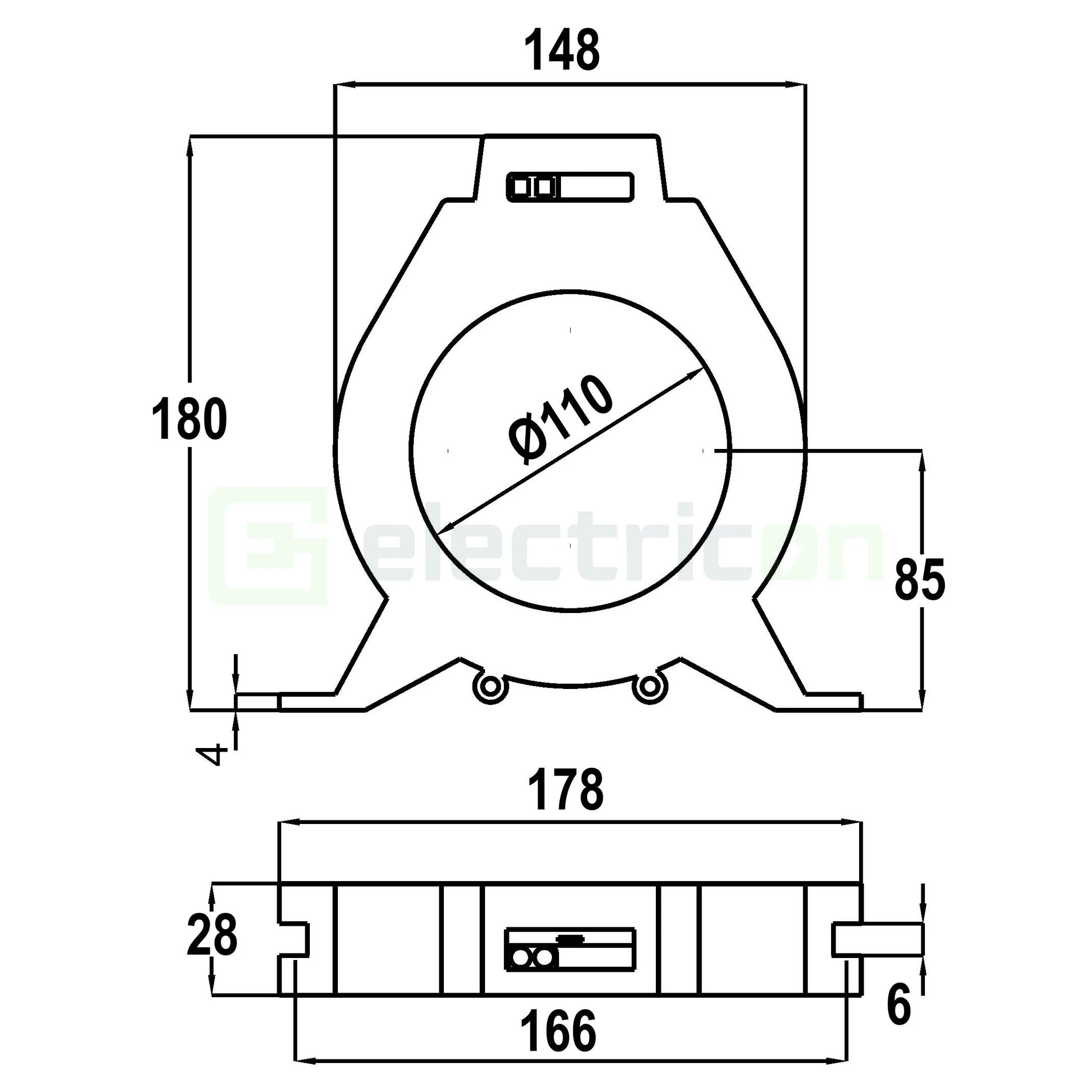 Transformator toroidal Schrack BXFIA115, Ø110mm, tip A, releu diferențial [7]