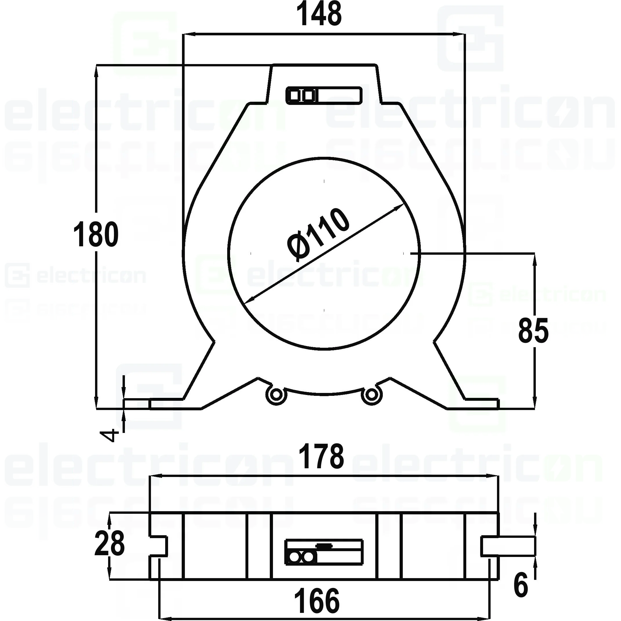 Transformator toroidal Schrack BXFIA115, Ø110mm, tip A, releu diferențial [7]