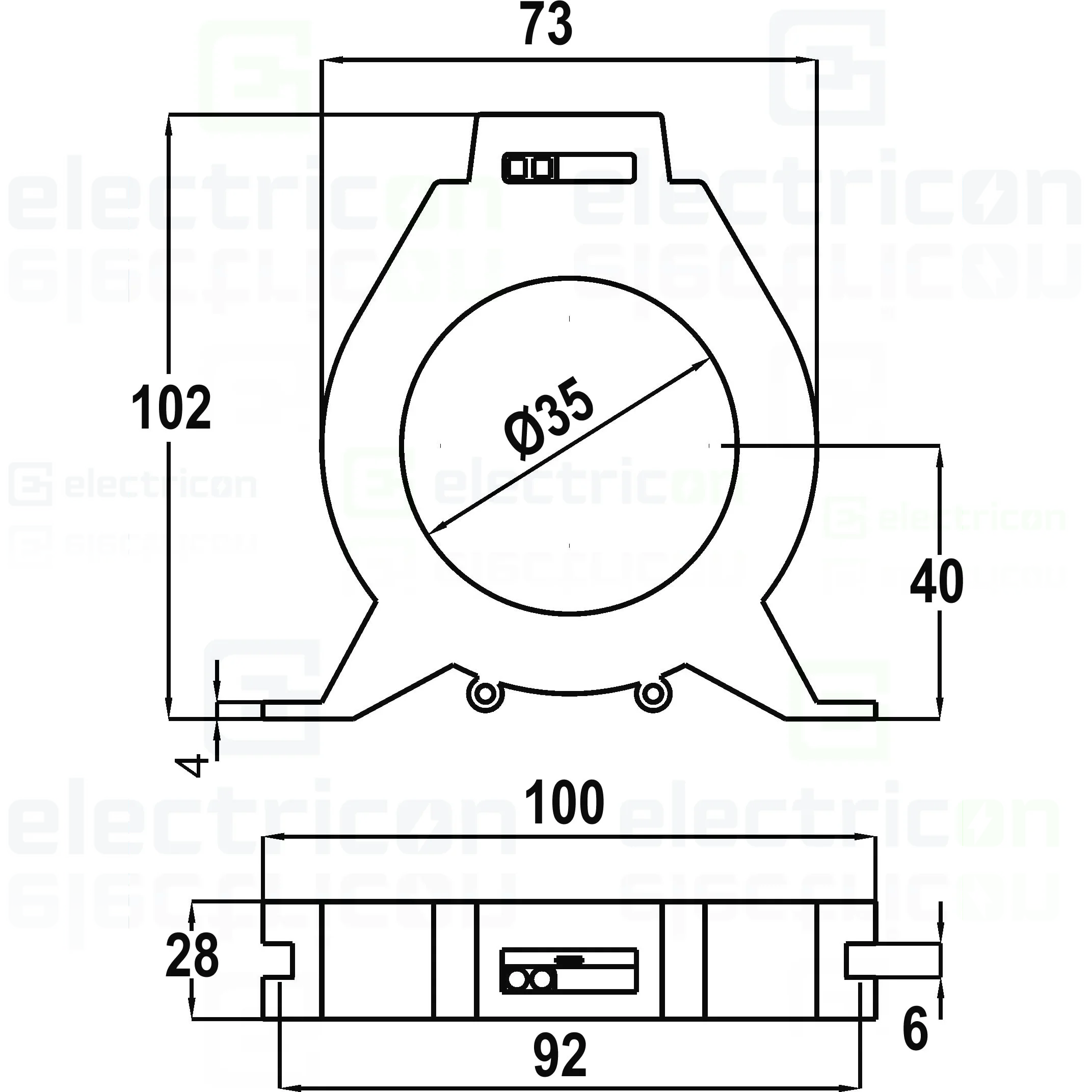 Transformator toroidal Schrack BXFIA112, Ø35mm, tip A, releu diferențial [8]