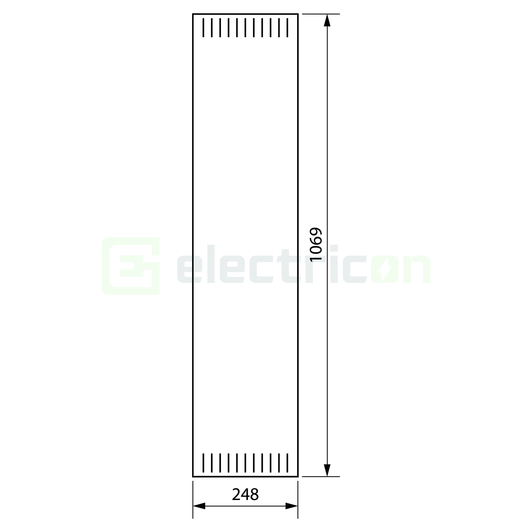 Usa tablou pentru tablou Univers, alb. 1069x248 mm, Hager, FZ023NV [2]