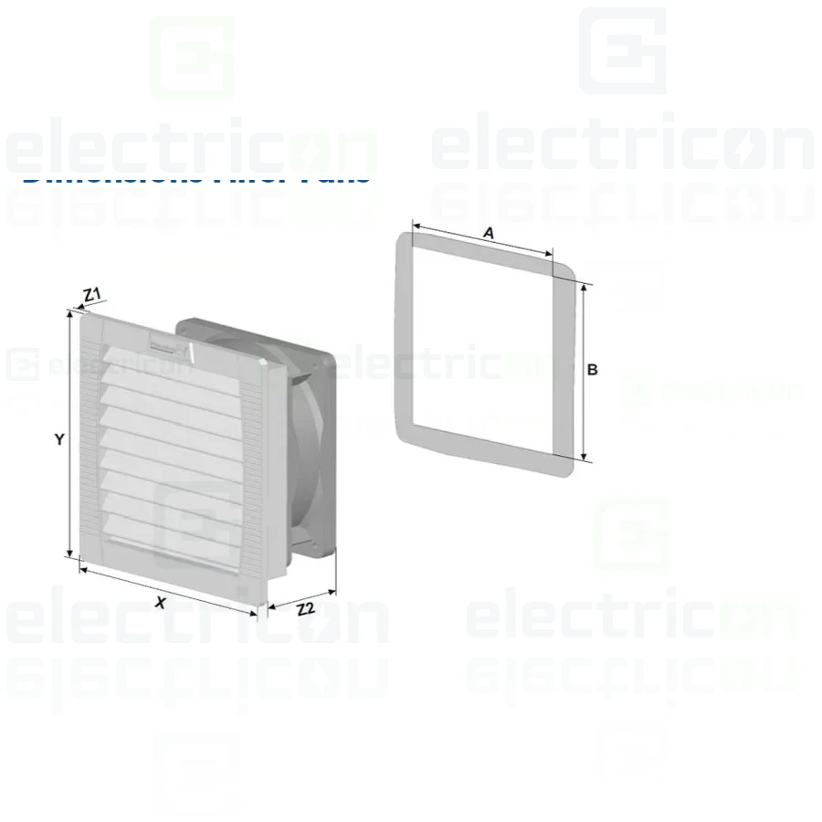 Ventilator cu filtru IP54, 230VAC, 61mc/h, 145x145x70mm, Schrack, IUKNF2523A [2]