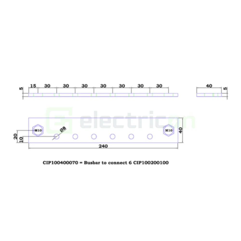 Victron Energy Busbar to connect 6 CIP100200100 (1500 A) [2]