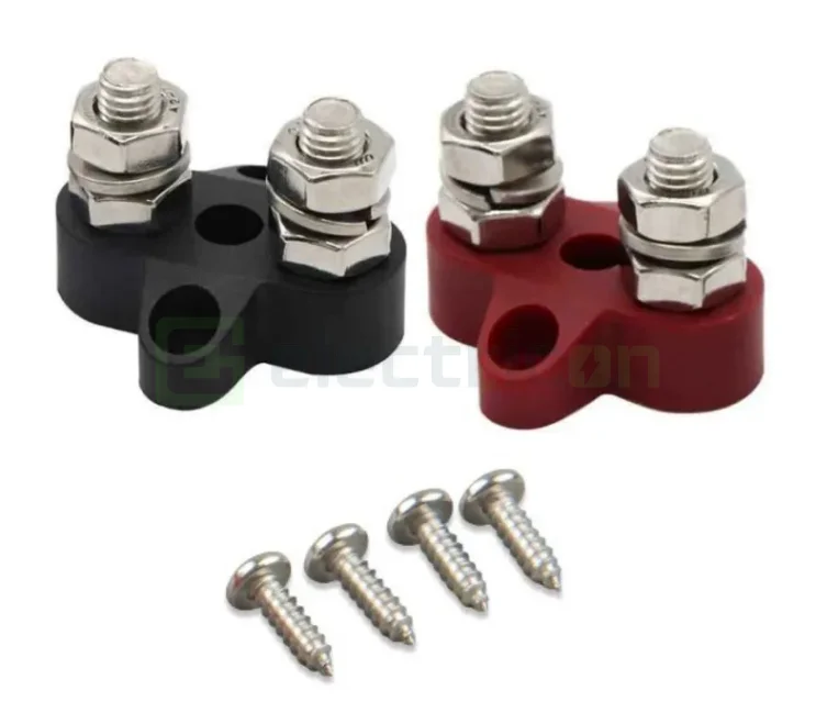 Victron Energy Dual Terminal Stud M8-linked set (1 red 1 black) [2]