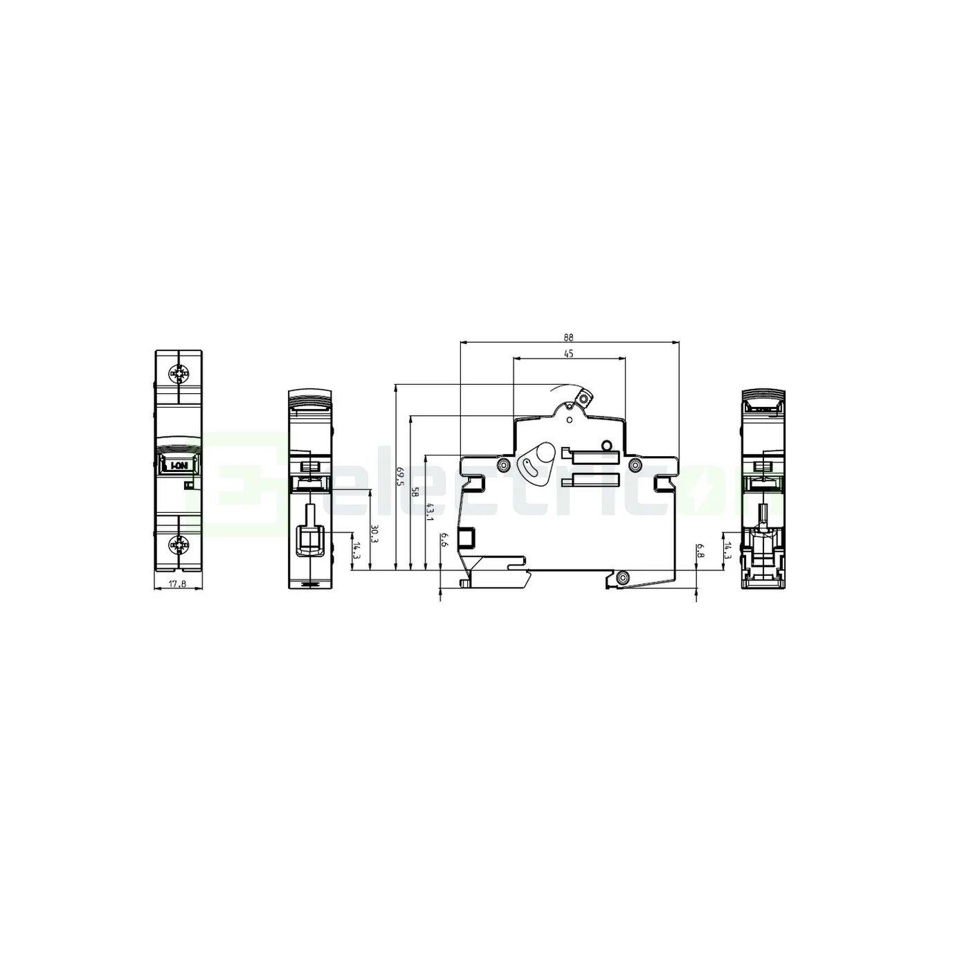 Siguranță Automată ETI 32A 1P+N 6kA Curba C 001900133 [6]