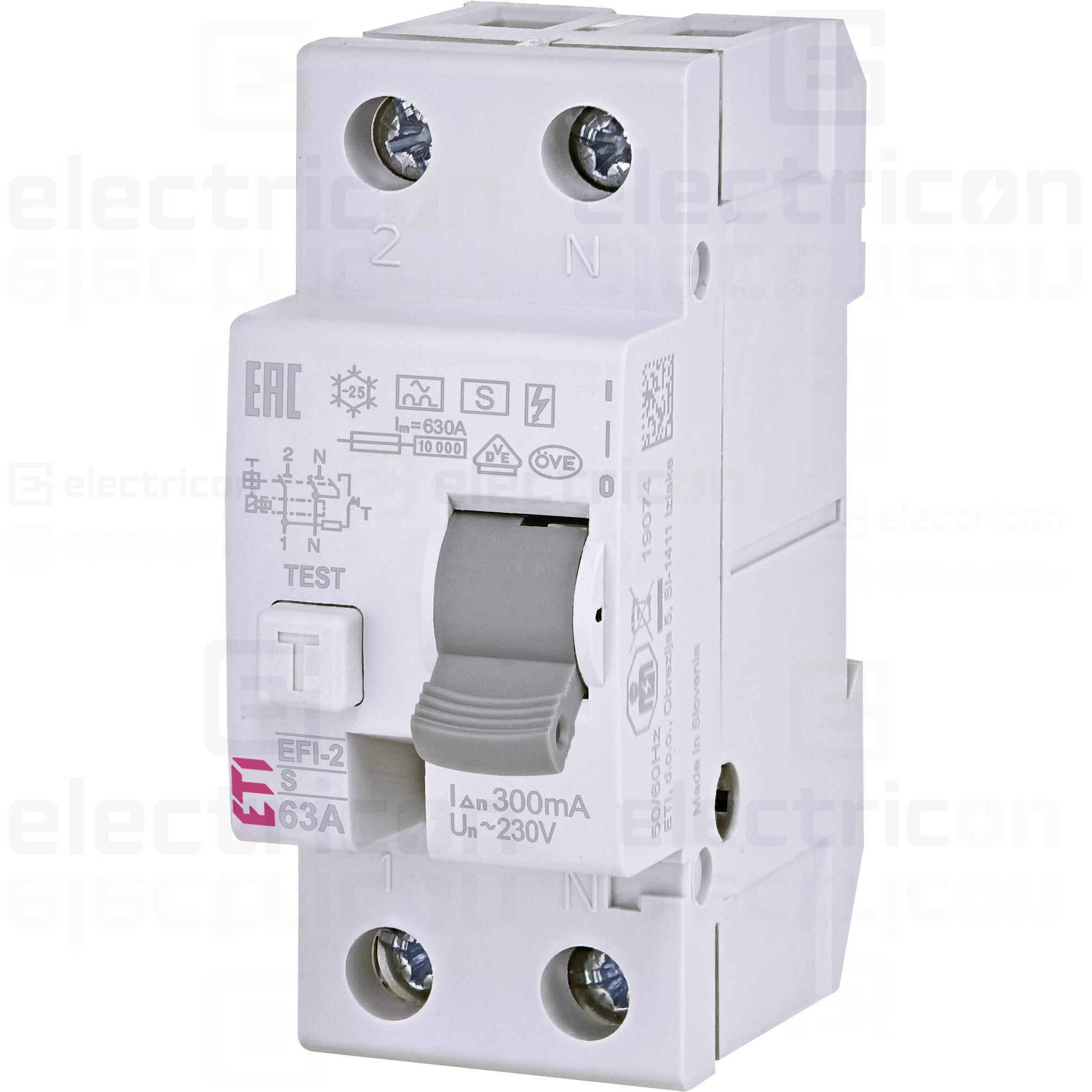 Intreruptor RCCB 63A/300mA ETI - 002064734