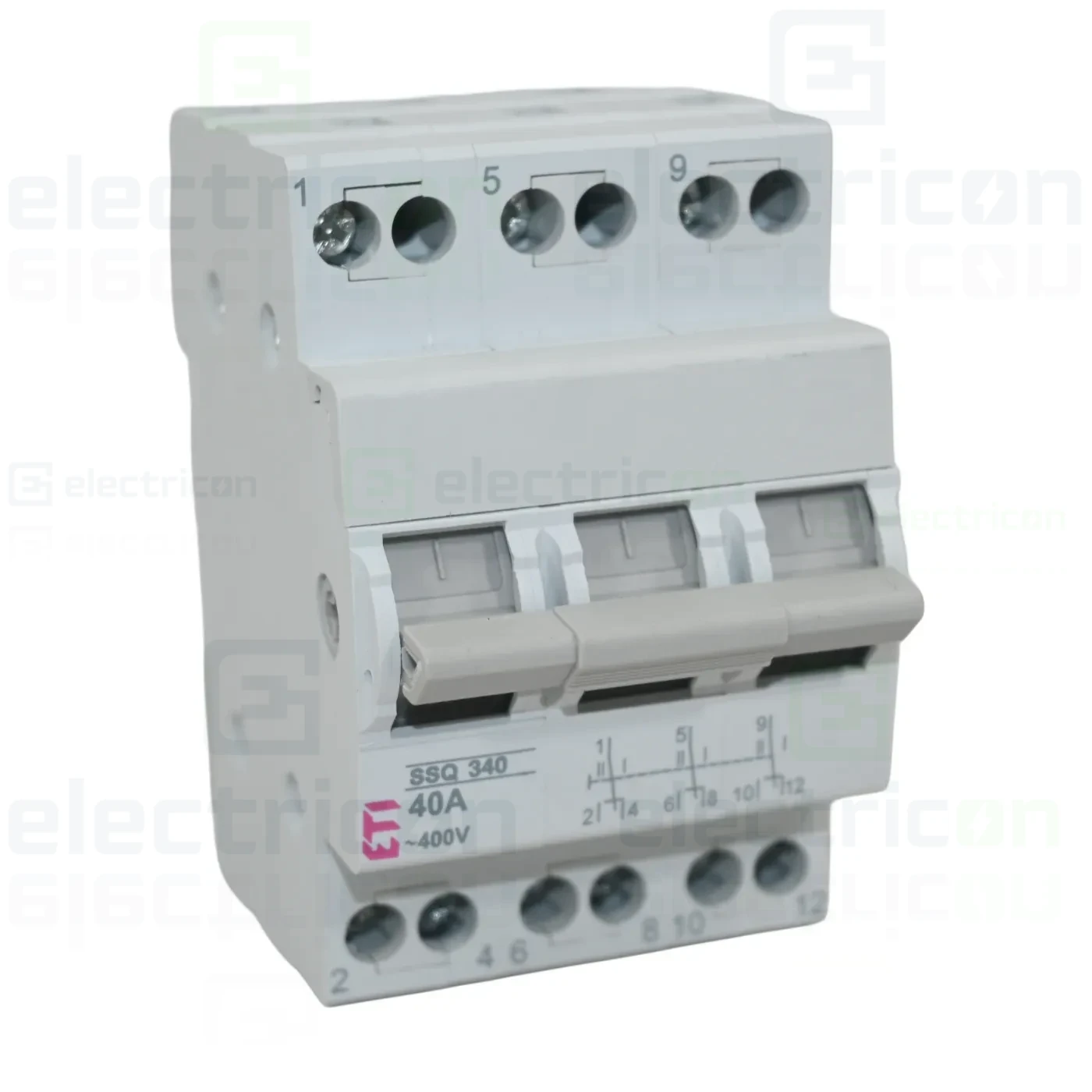 Comutator cu clapeta (separator) 1-0 -2 (ON-OFF), 3P, 40A, 400 VAC, SSQ340, ETI, 002421435 [2]