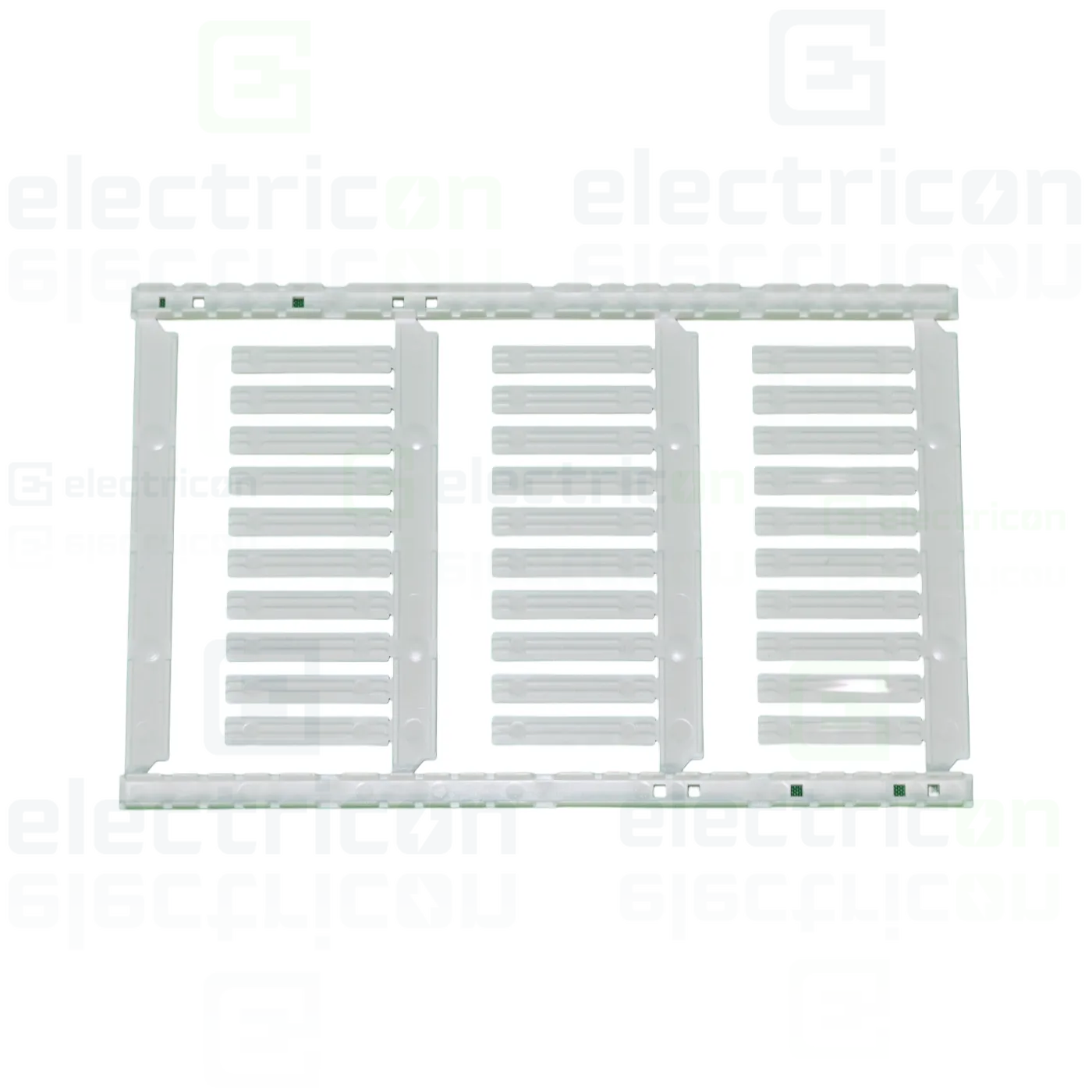 Cabluri, Canal cablu, Copex - Coală albă UCT-WMT 23×4 (30 segmente 23×4 mm) destinată imprimării termice, prevăzută cu perforații pentru detașare ușoară și ghidaj de inserție pe conductor.