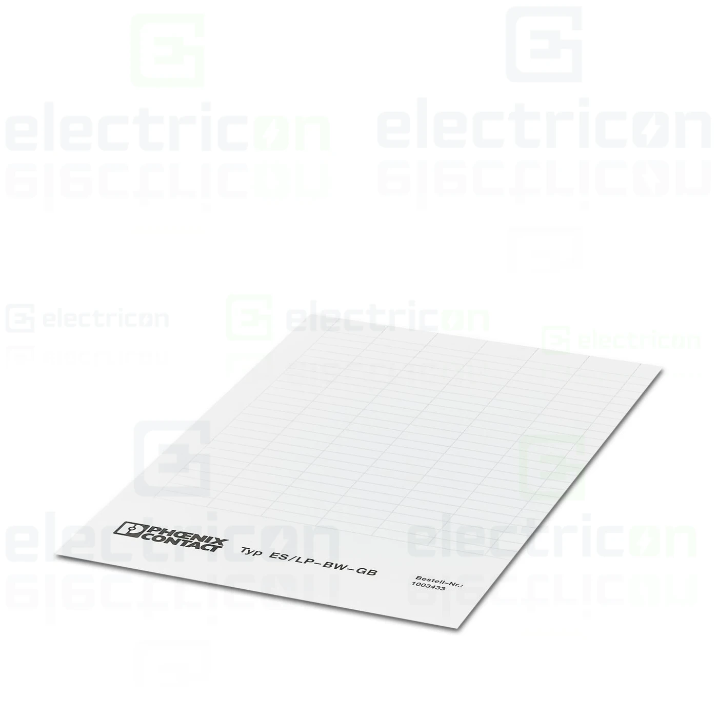 Accesorii tablouri electrice - Banda de inserat, glisabila, suprafata de scriere 29x8mm, alb cu 150 etichete, ES/LP-BW-GB , Phoenix Contact, 1003433